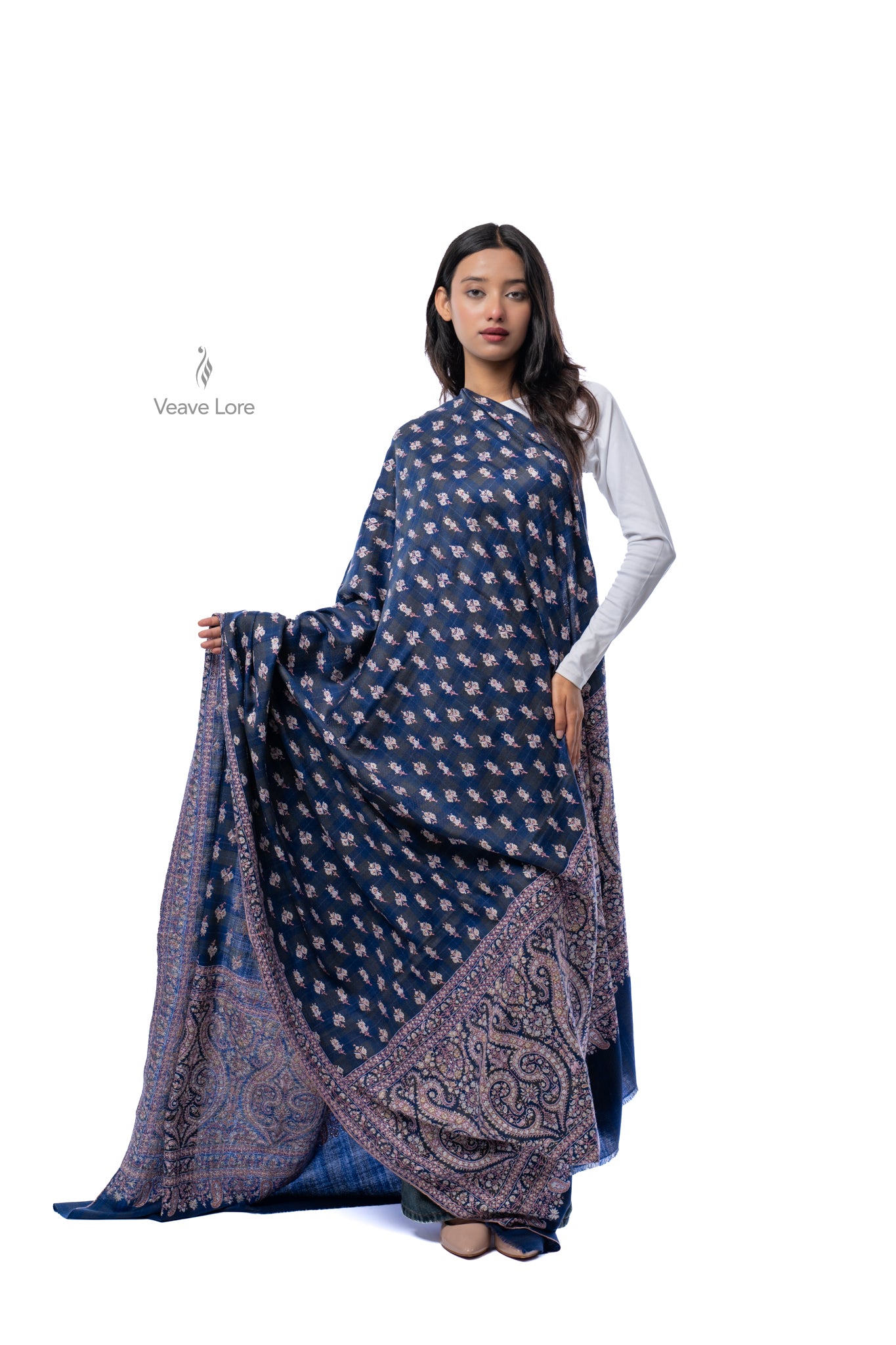 Nargis Night Oversized Pashmina Shawl