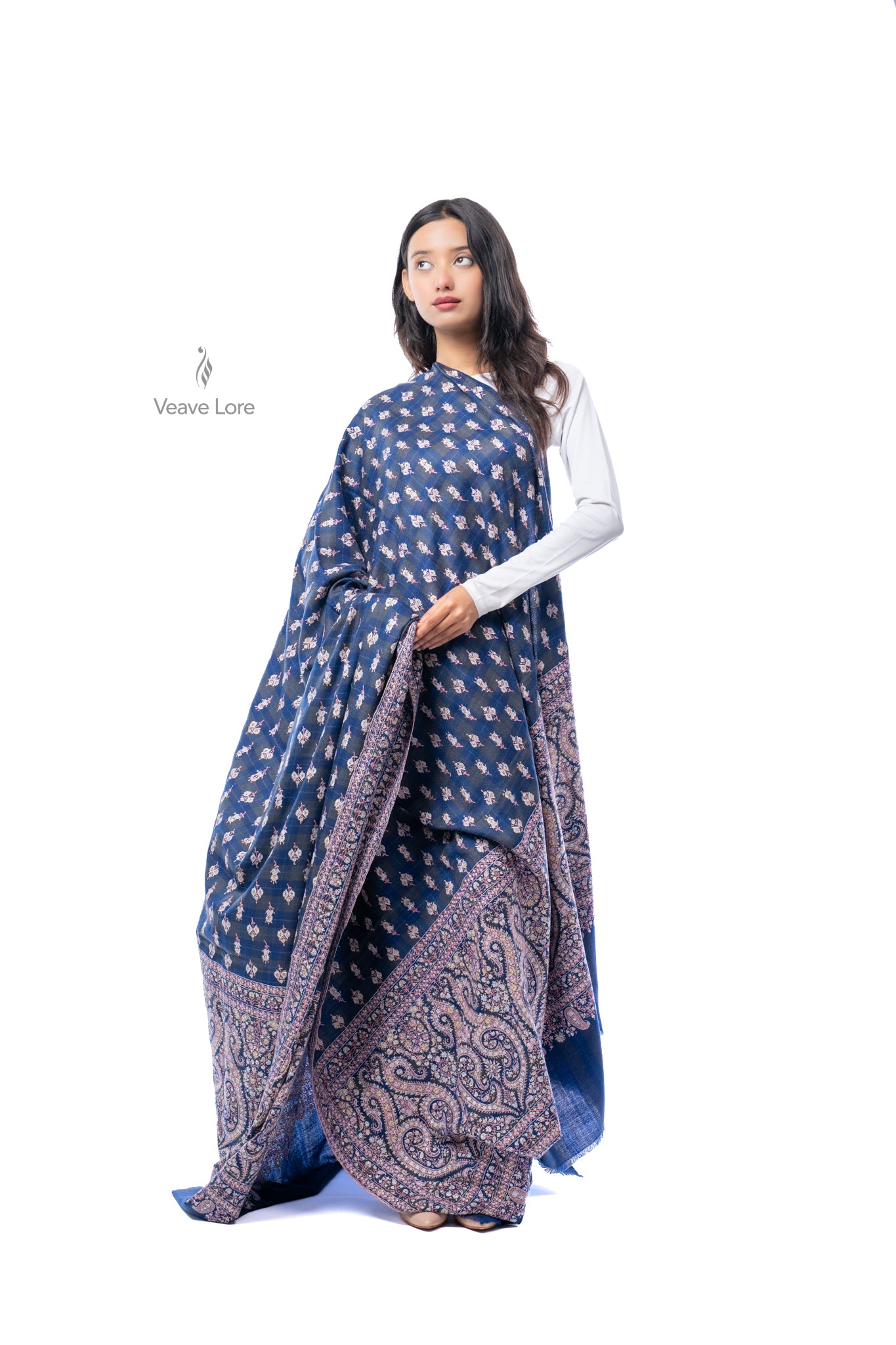 Nargis Night Oversized Pashmina Shawl