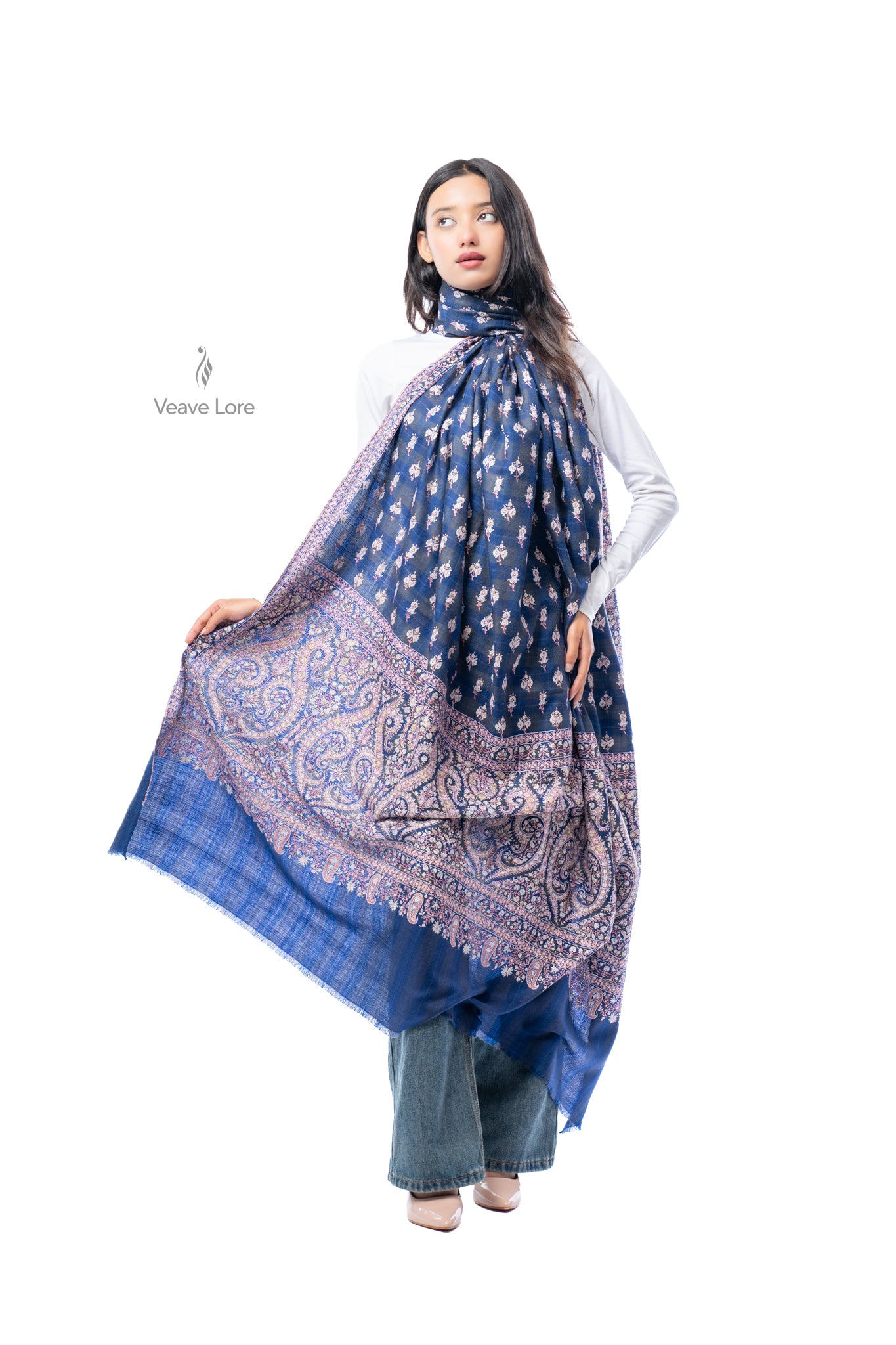 Nargis Night Oversized Pashmina Shawl