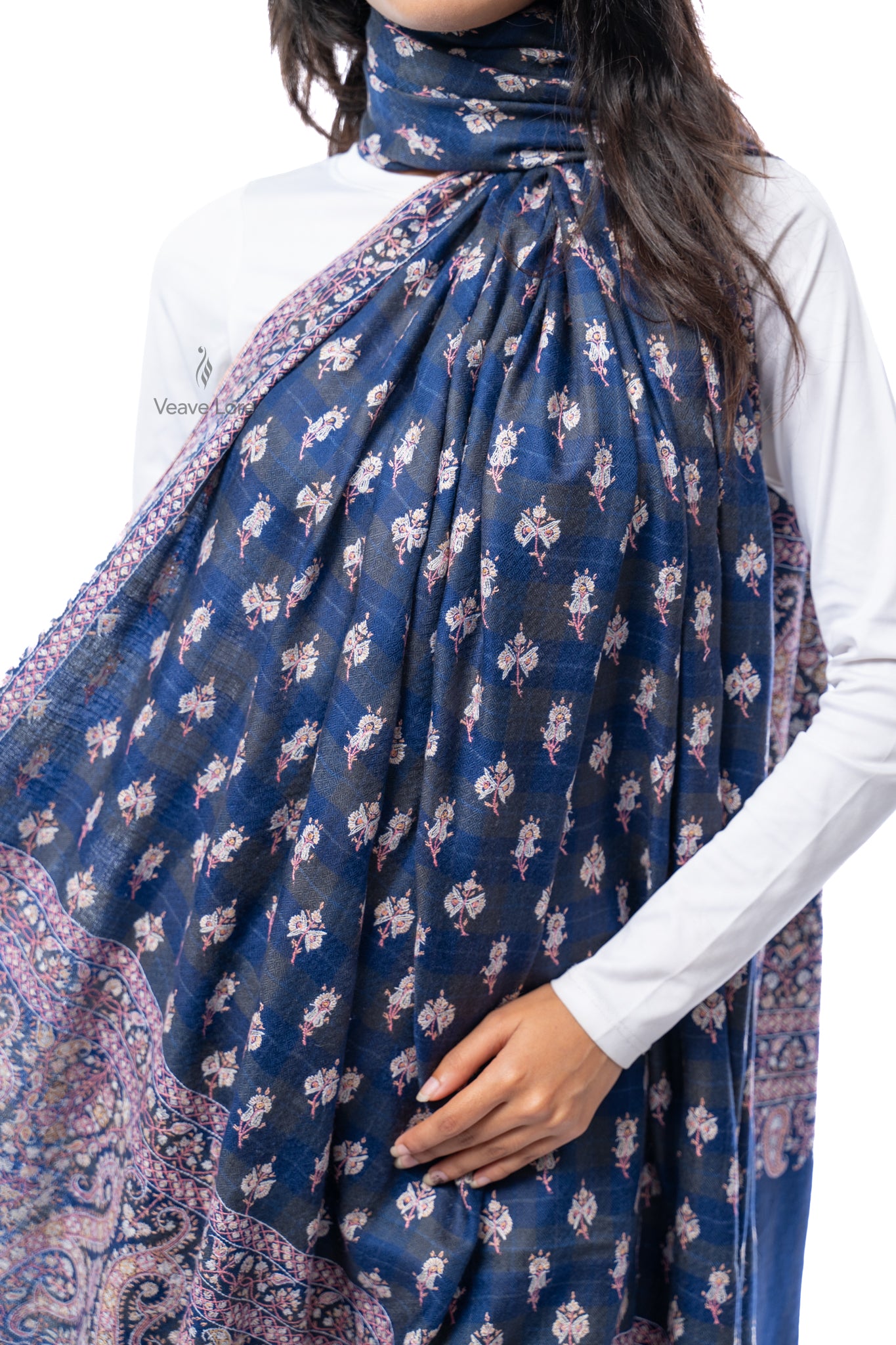 Nargis Night Oversized Pashmina Shawl
