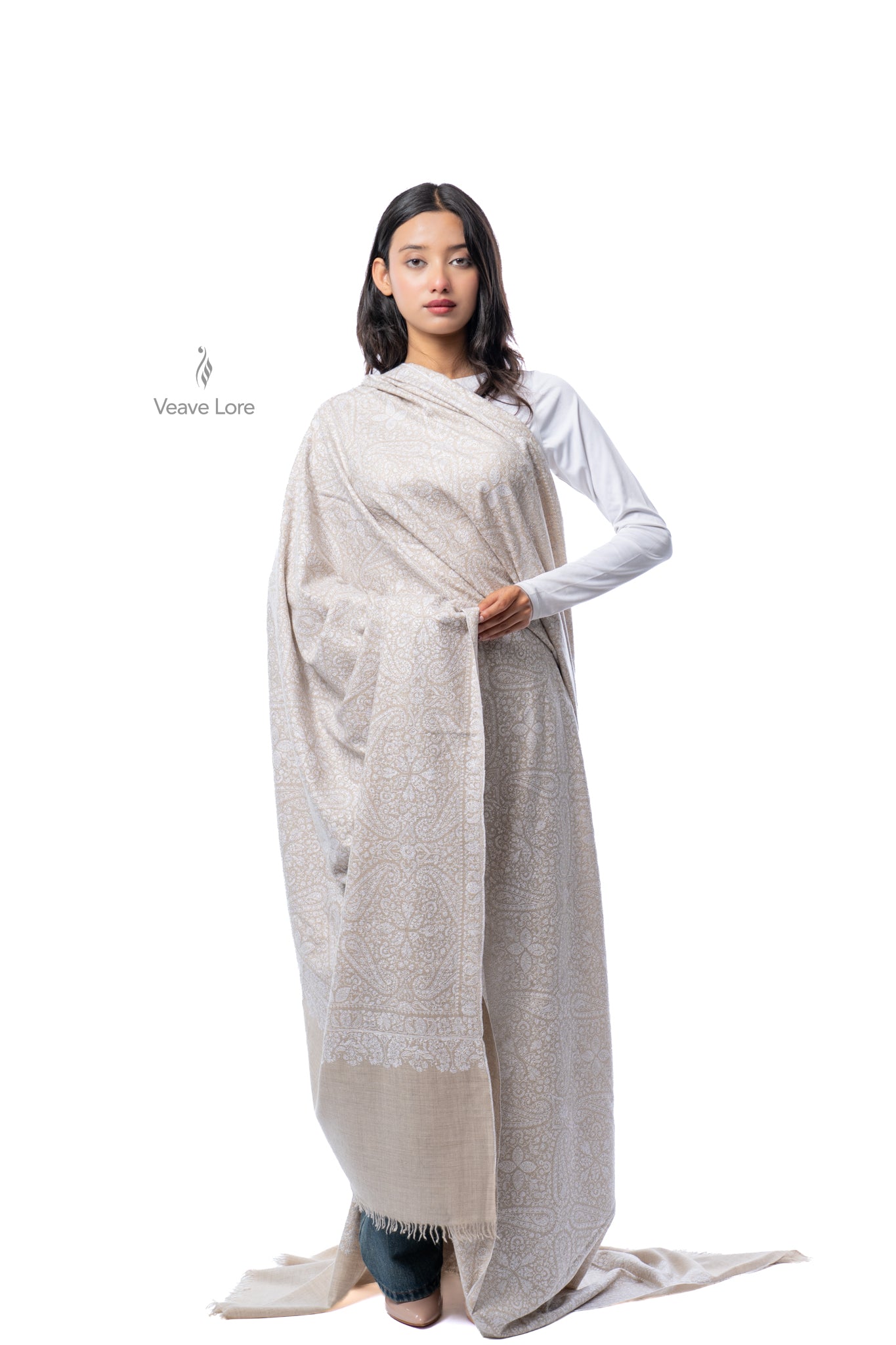Badam Aura Oversized Pashmina Shawl
