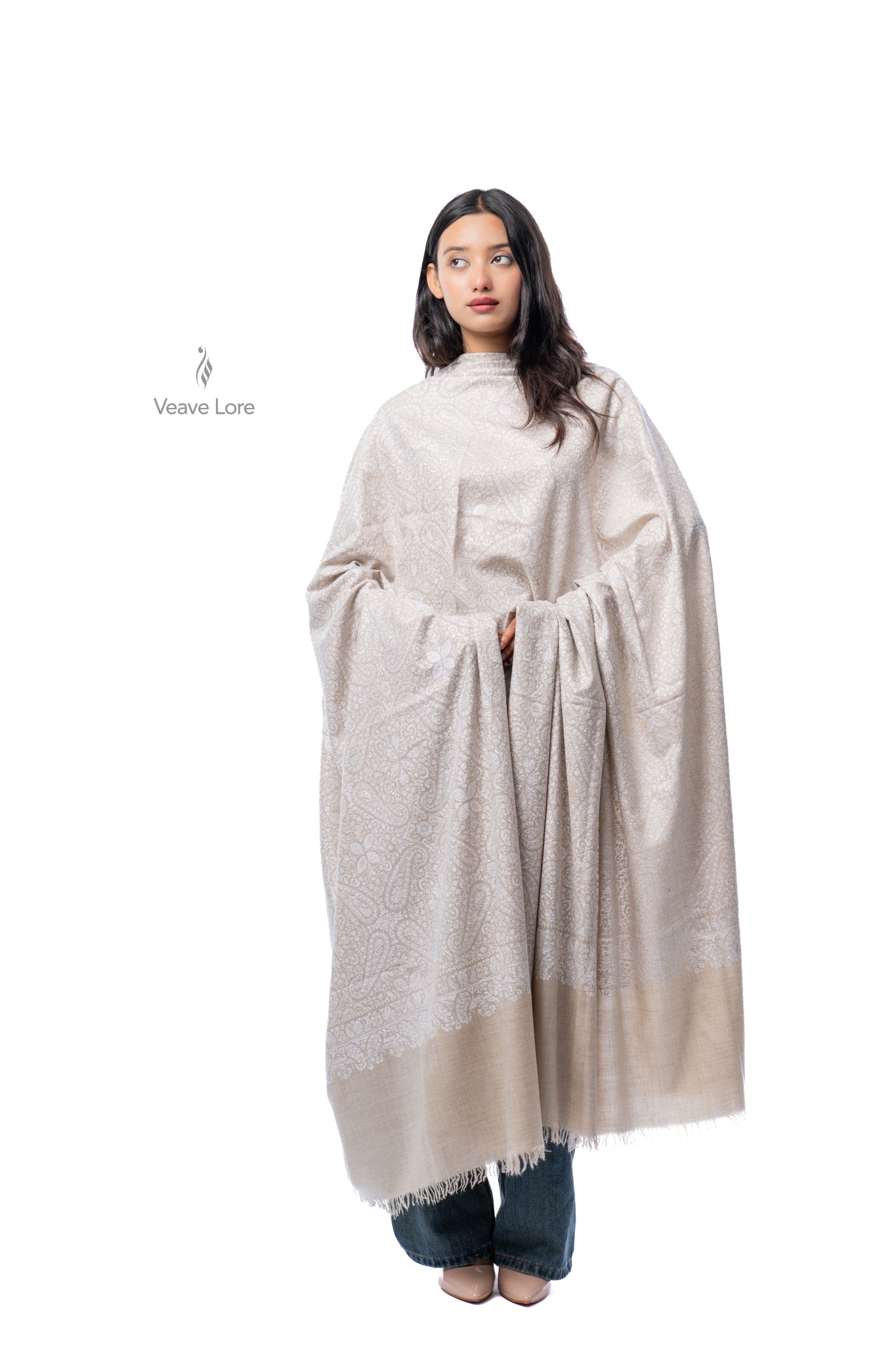 Badam Aura Oversized Pashmina Shawl
