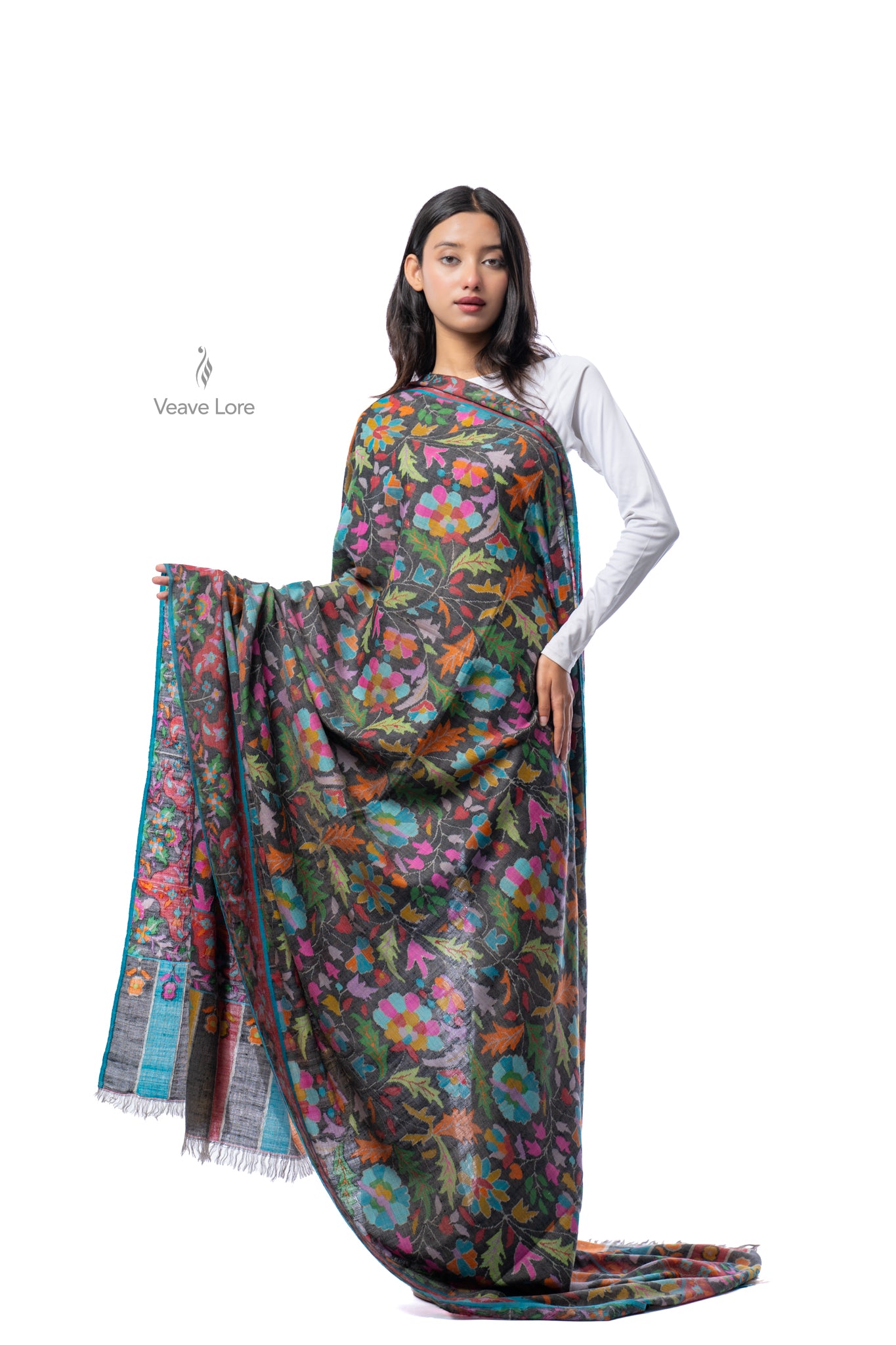 Khizan-o-Bahar Autumn & Spring Oversized Pashmina Shawl