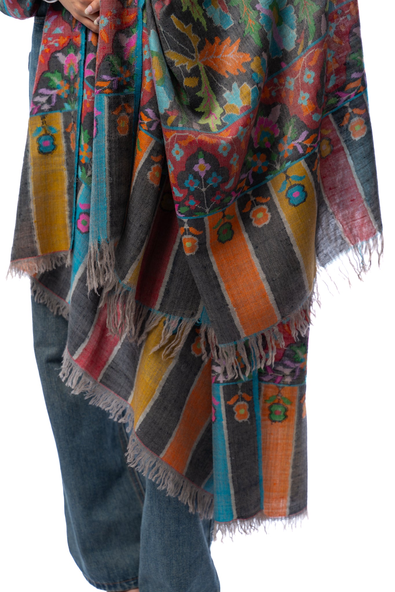 Khizan-o-Bahar Autumn & Spring Oversized Pashmina Shawl
