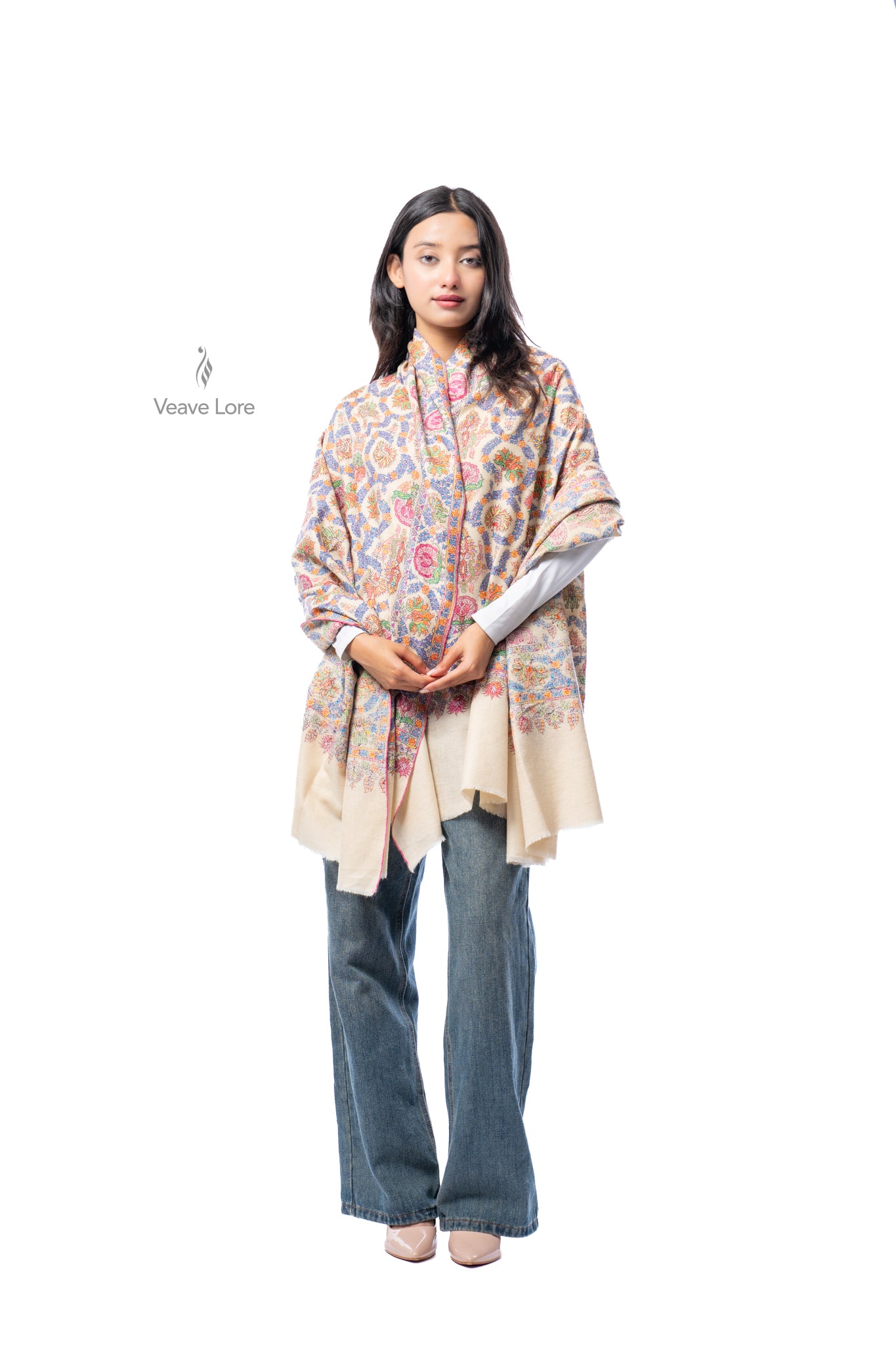 Nilofar Lattice Pashmina Shawl