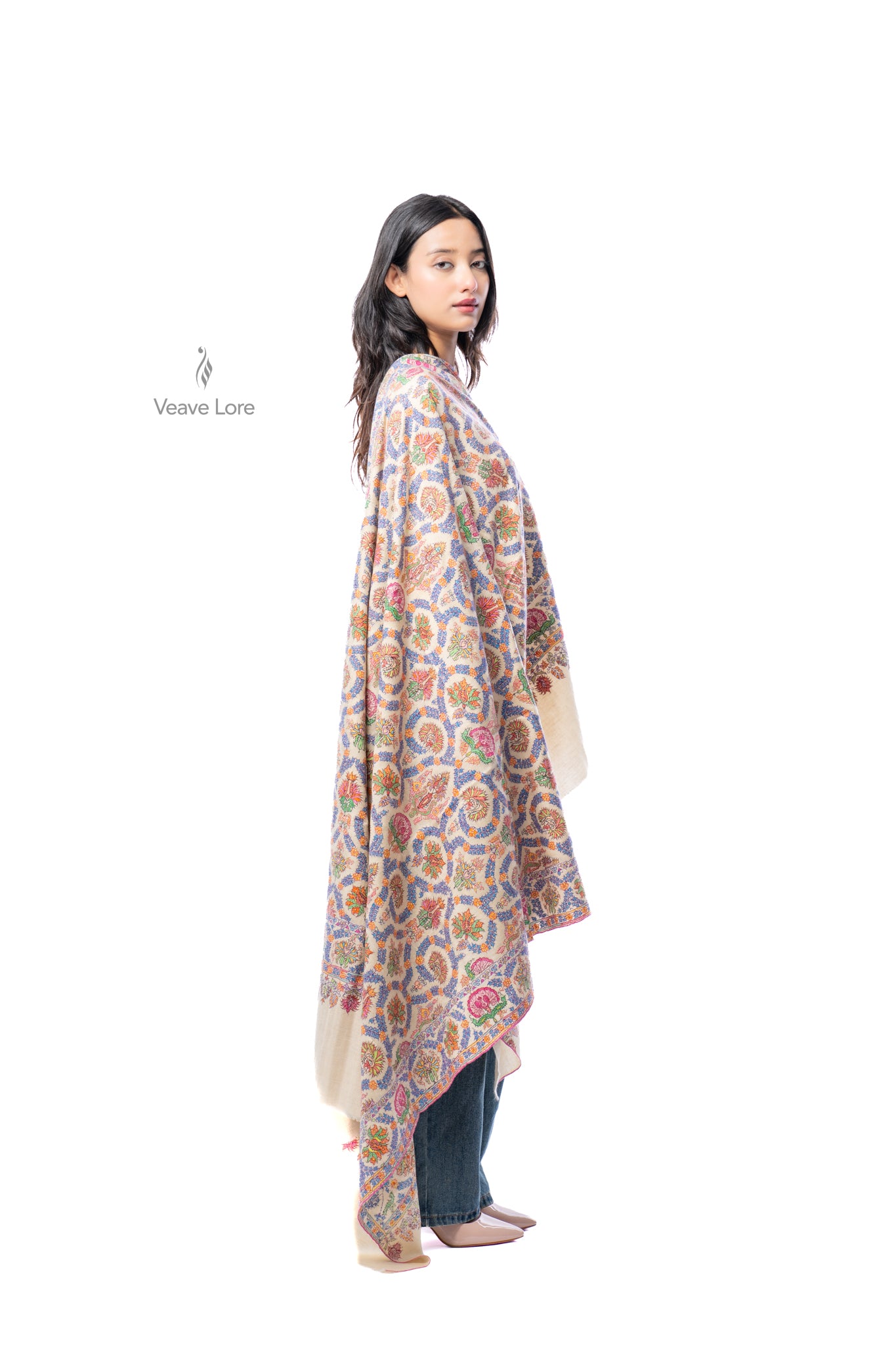Nilofar Lattice Pashmina Shawl