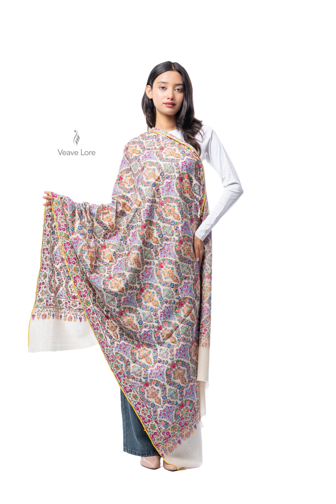 Almas Garland Pashmina Shawl