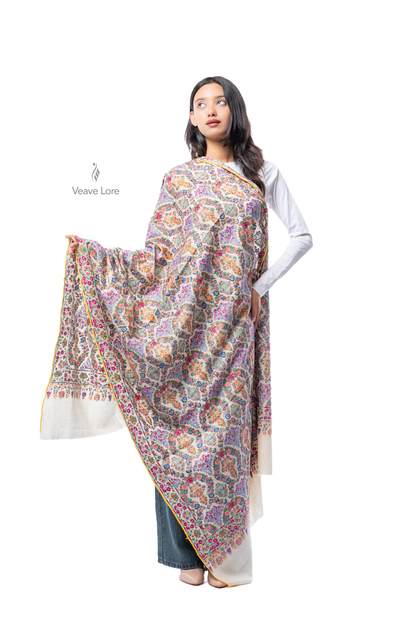 Almas Garland Pashmina Shawl