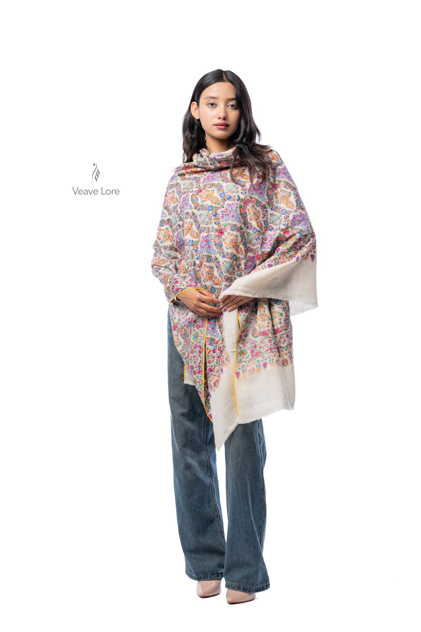 Almas Garland Pashmina Shawl