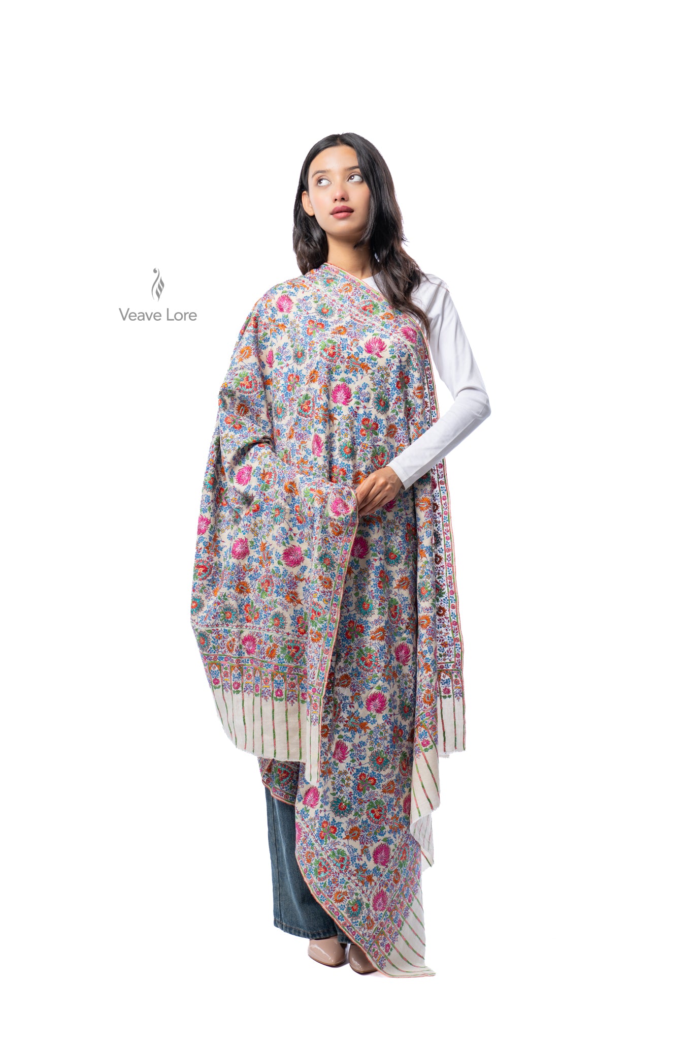 Firoza Mist Pashmina Shawl