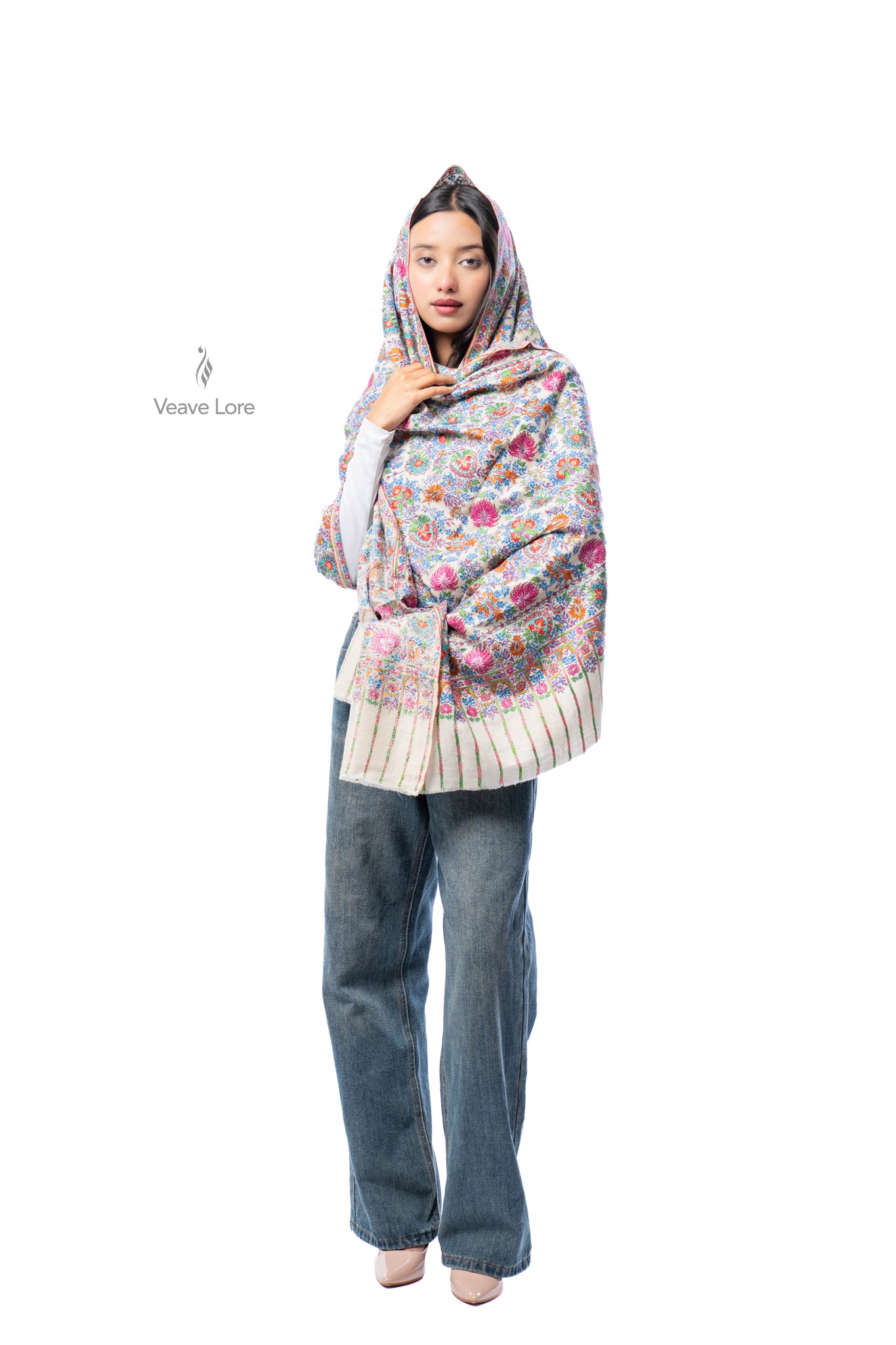 Firoza Mist Pashmina Shawl