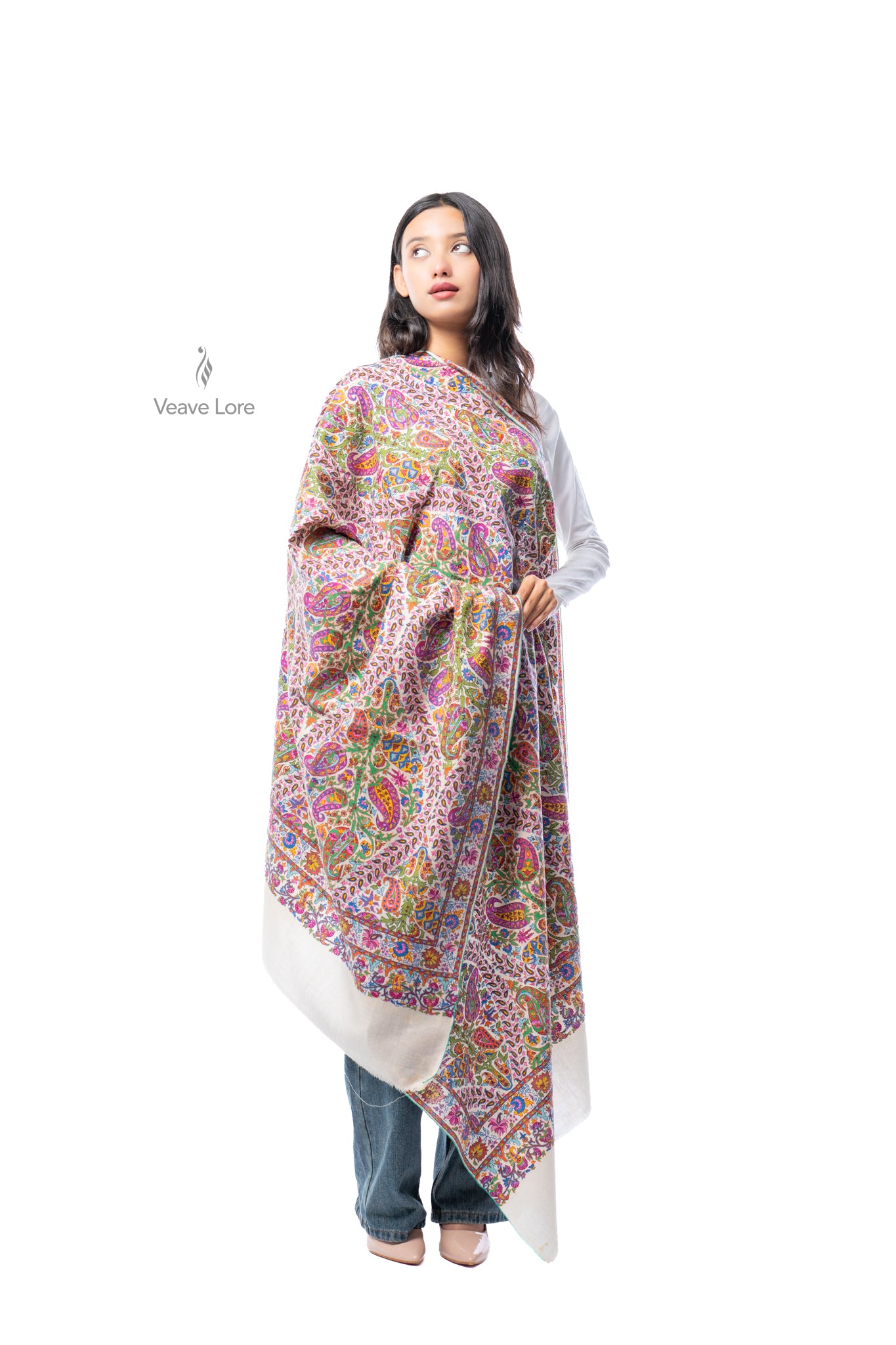 Sadaf Swirl Pashmina Shawl