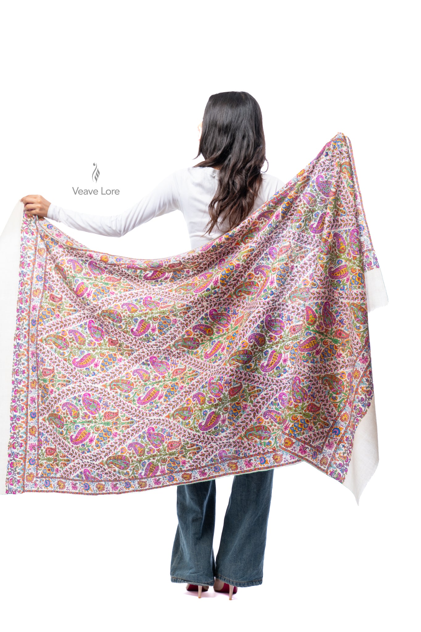 Sadaf Swirl Pashmina Shawl