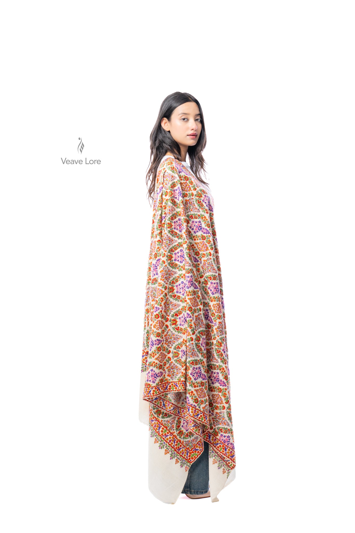 Marjan Wreath Pashmina Shawl