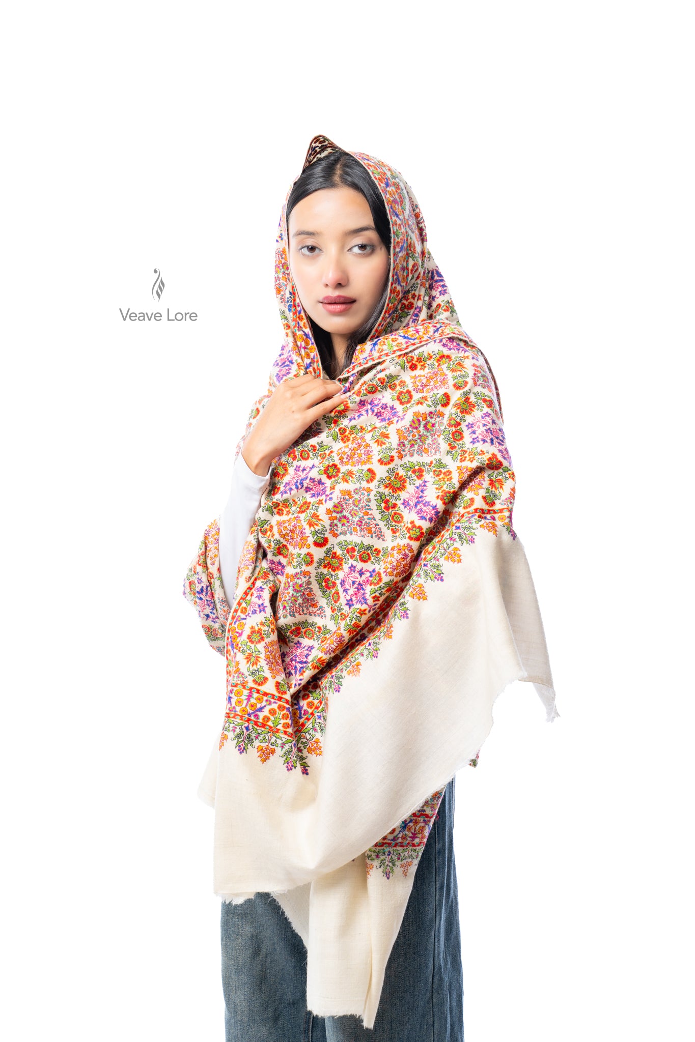 Marjan Wreath Pashmina Shawl