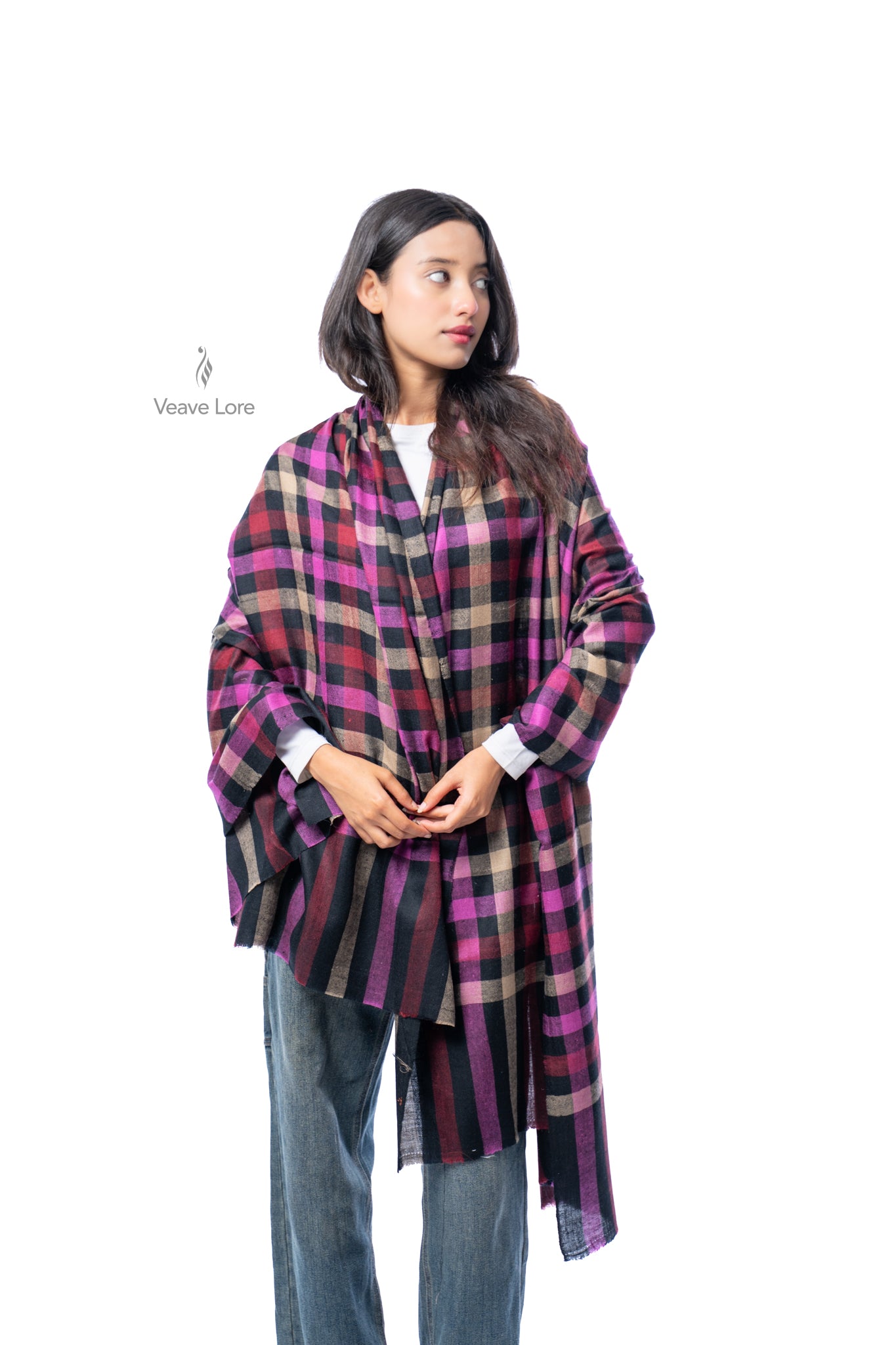 Berry Lattice Pashmina Shawl