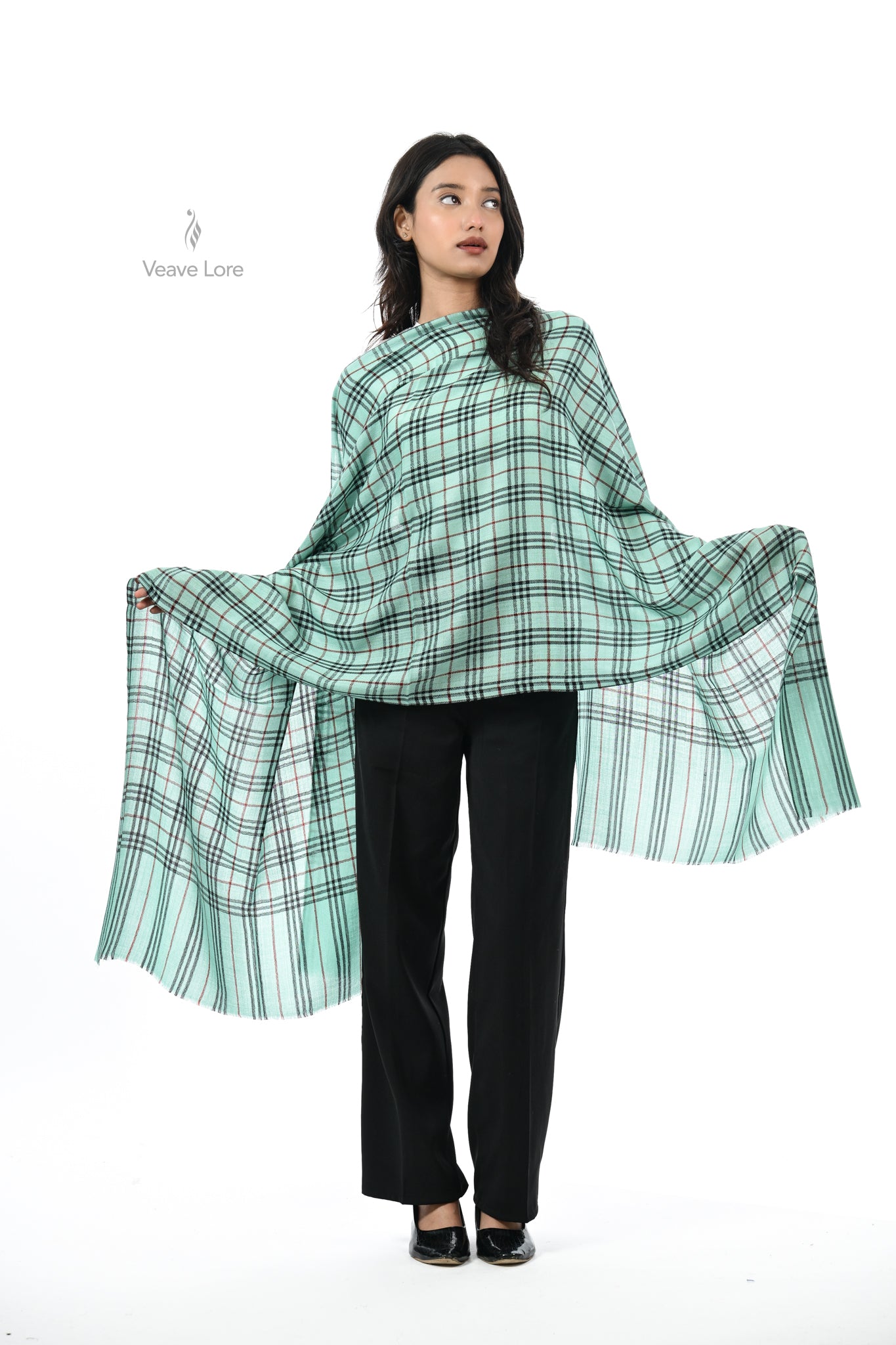 Khat-o-Naqsh Check & Stripe Stole