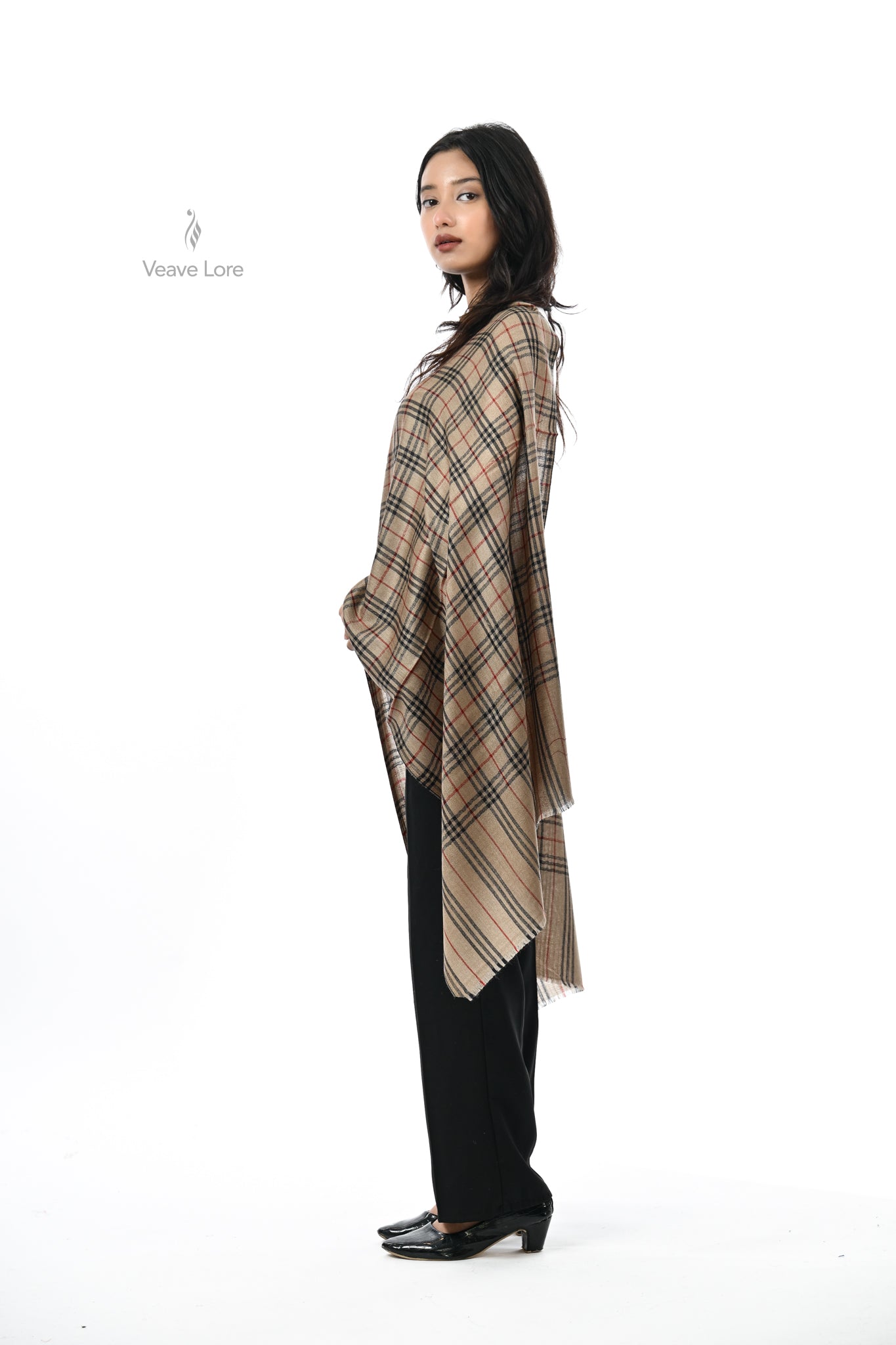 Khat-o-Naqsh Check & Stripe Stole