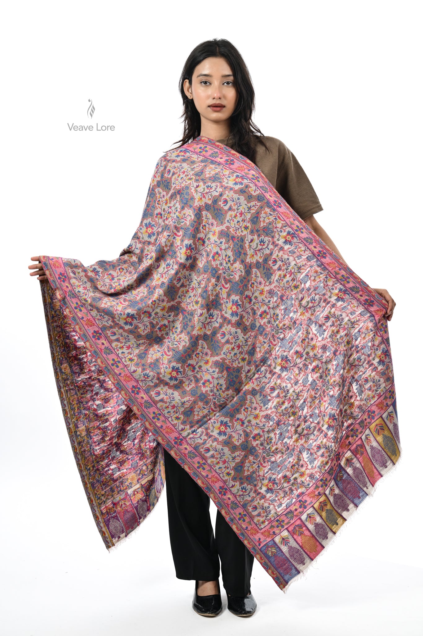 Kani Woven Fine Wool Stole
