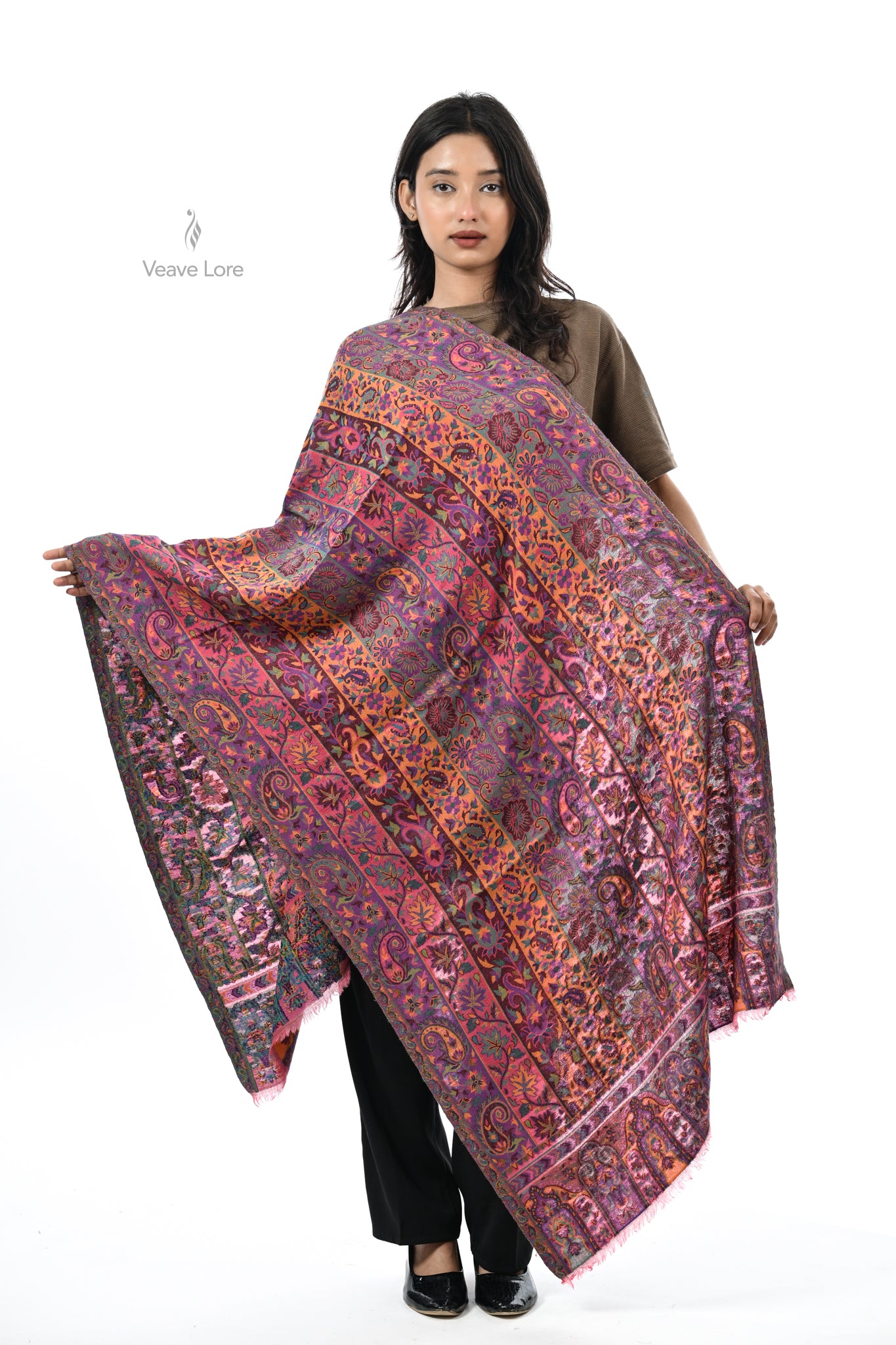 Kani Woven Fine Wool Stole