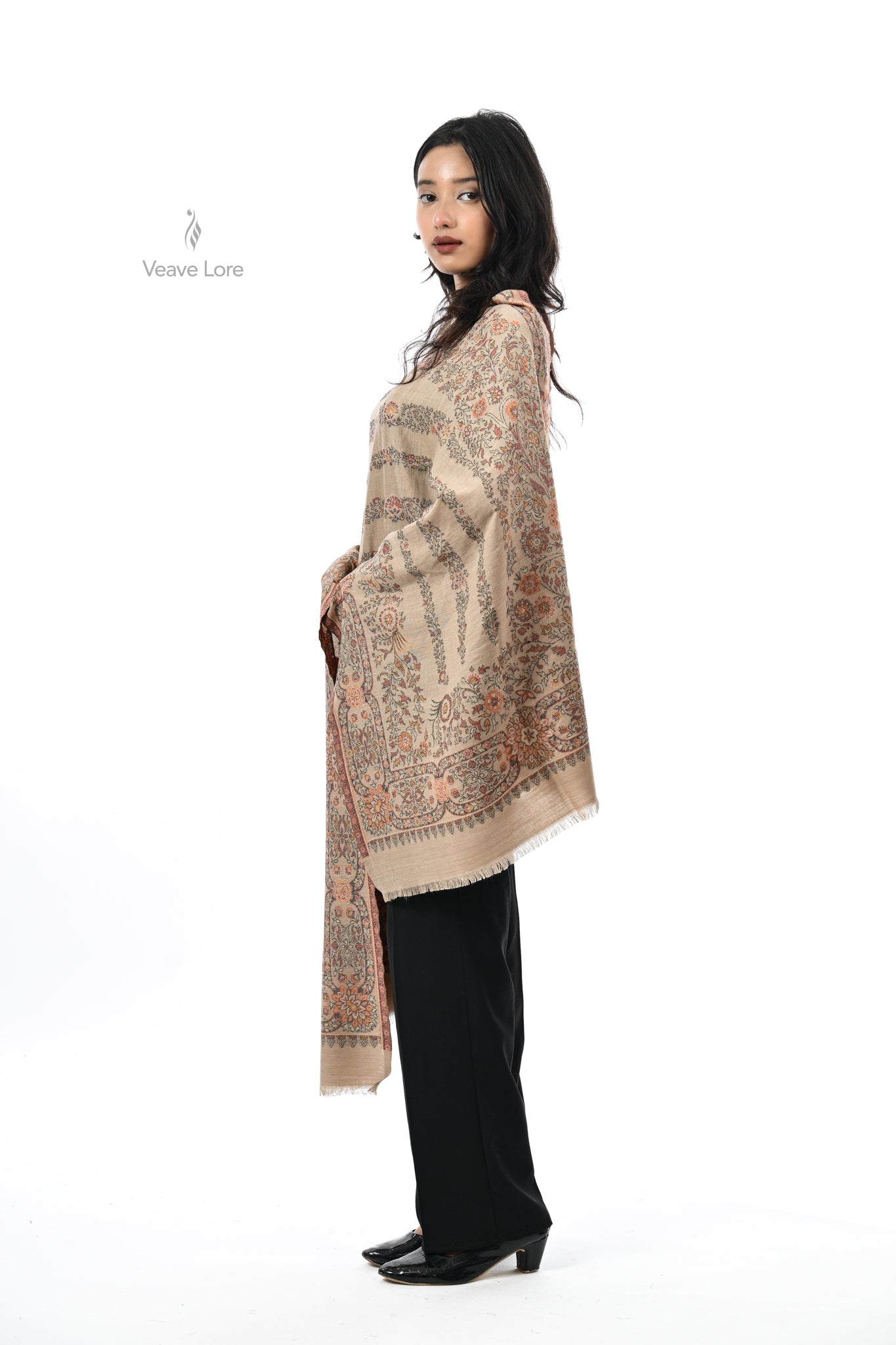 Kani Woven Fine Wool Stole