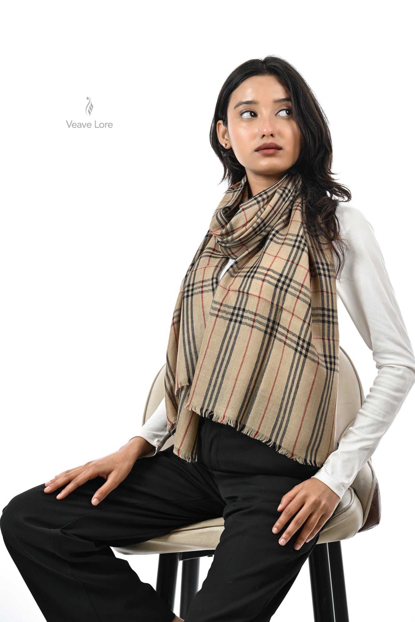Riwaayat Check Fine Wool Muffler