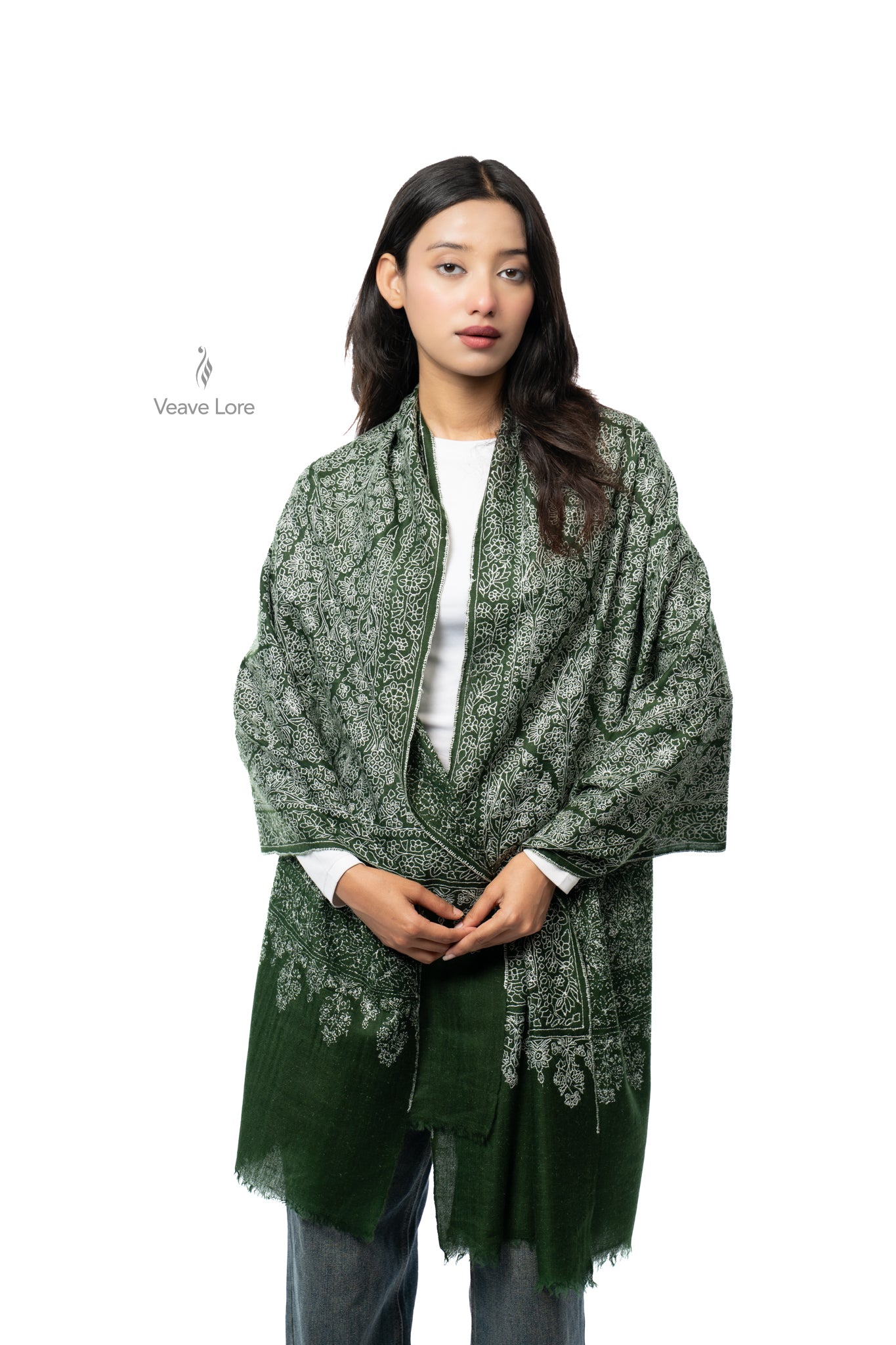 Pine Frost Pashmina Stole