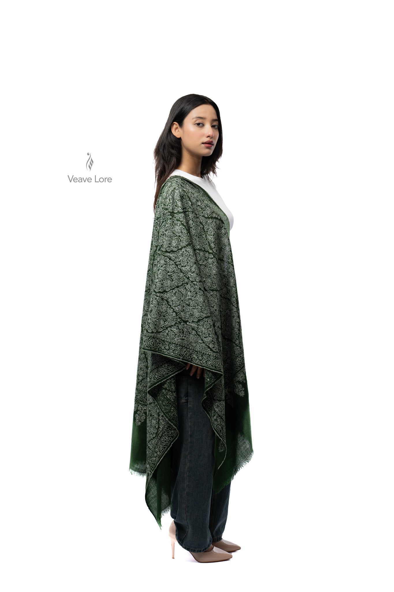 Pine Frost Pashmina Stole