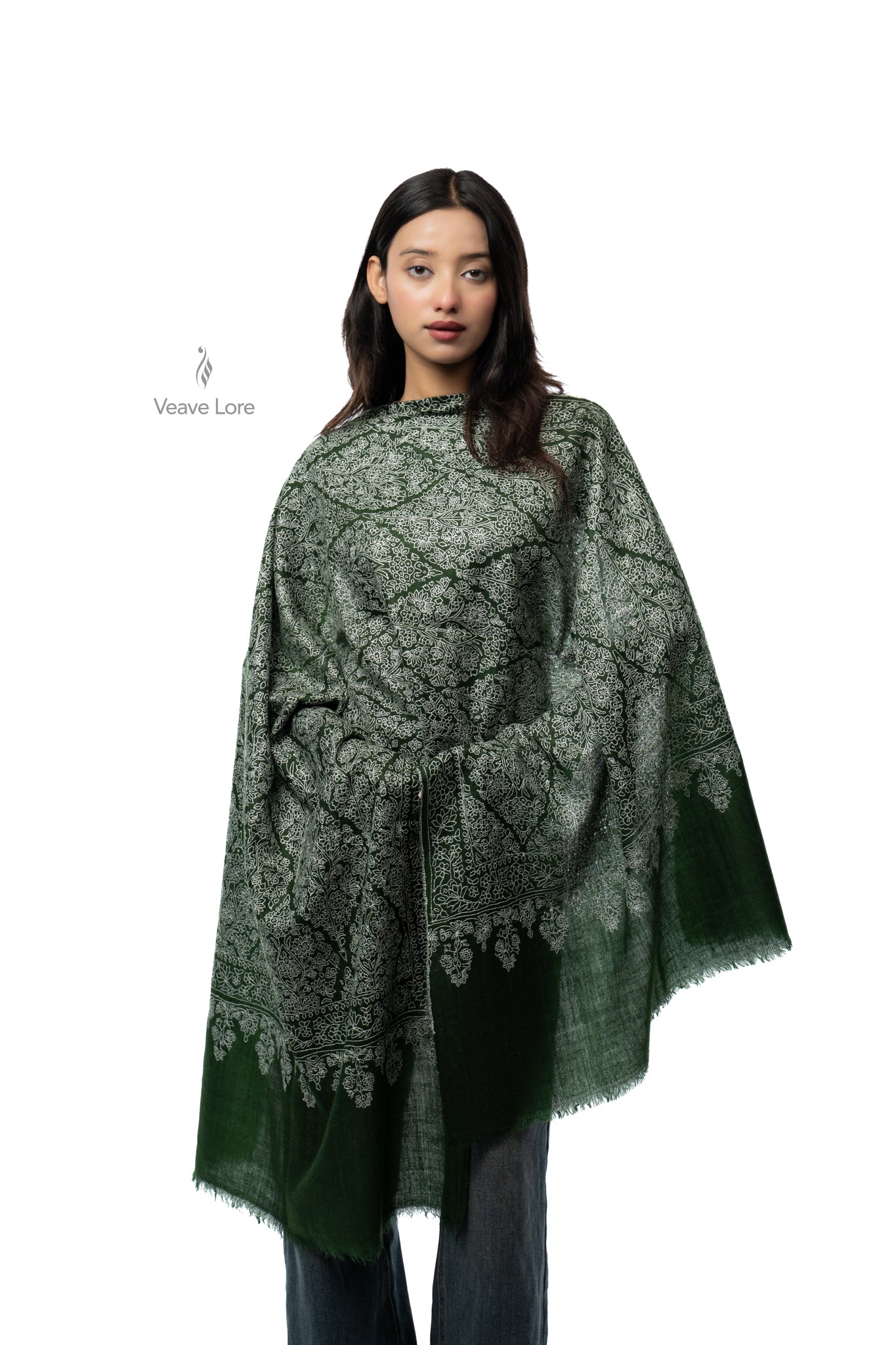Pine Frost Pashmina Stole