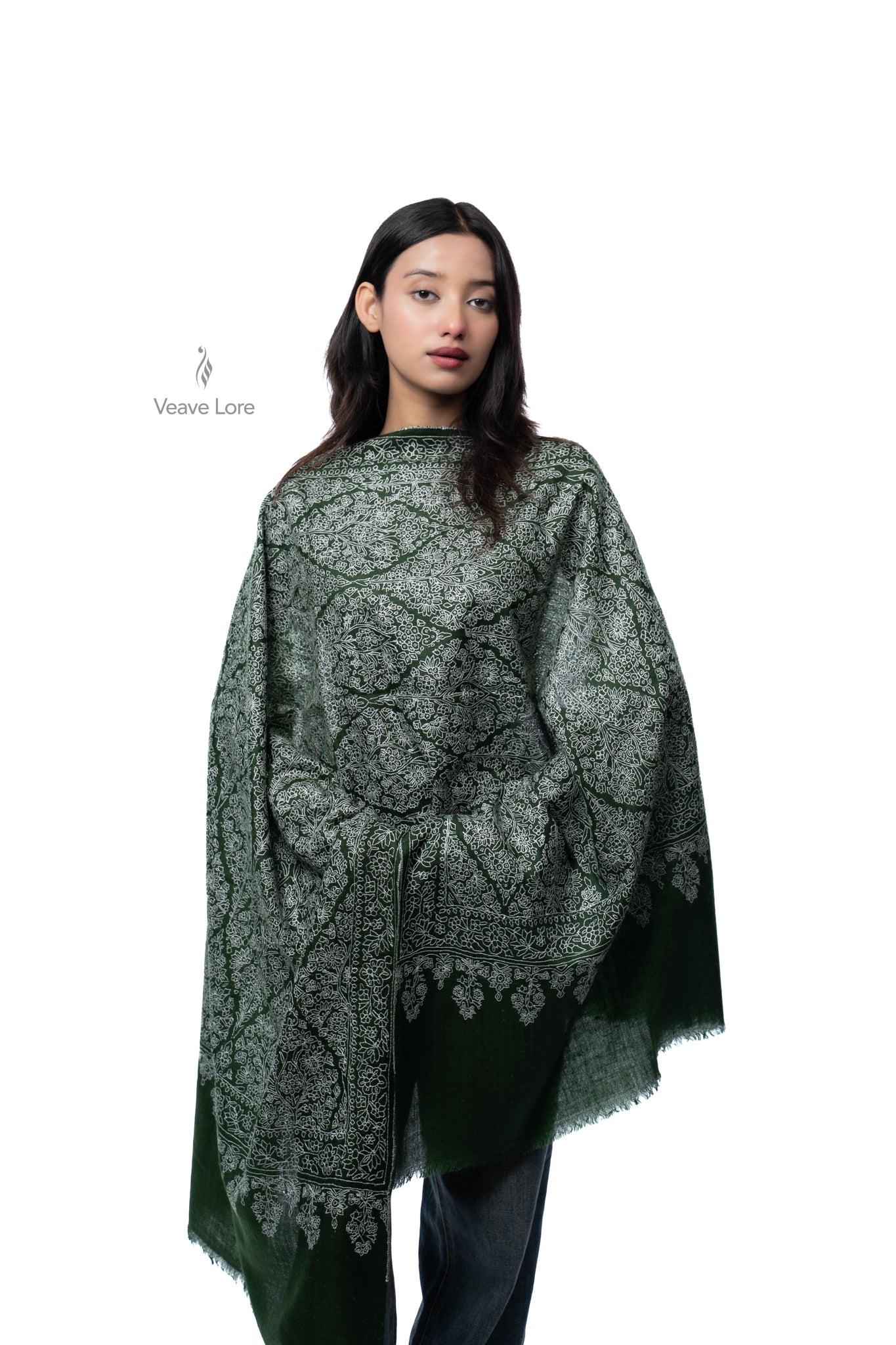 Pine Frost Pashmina Stole