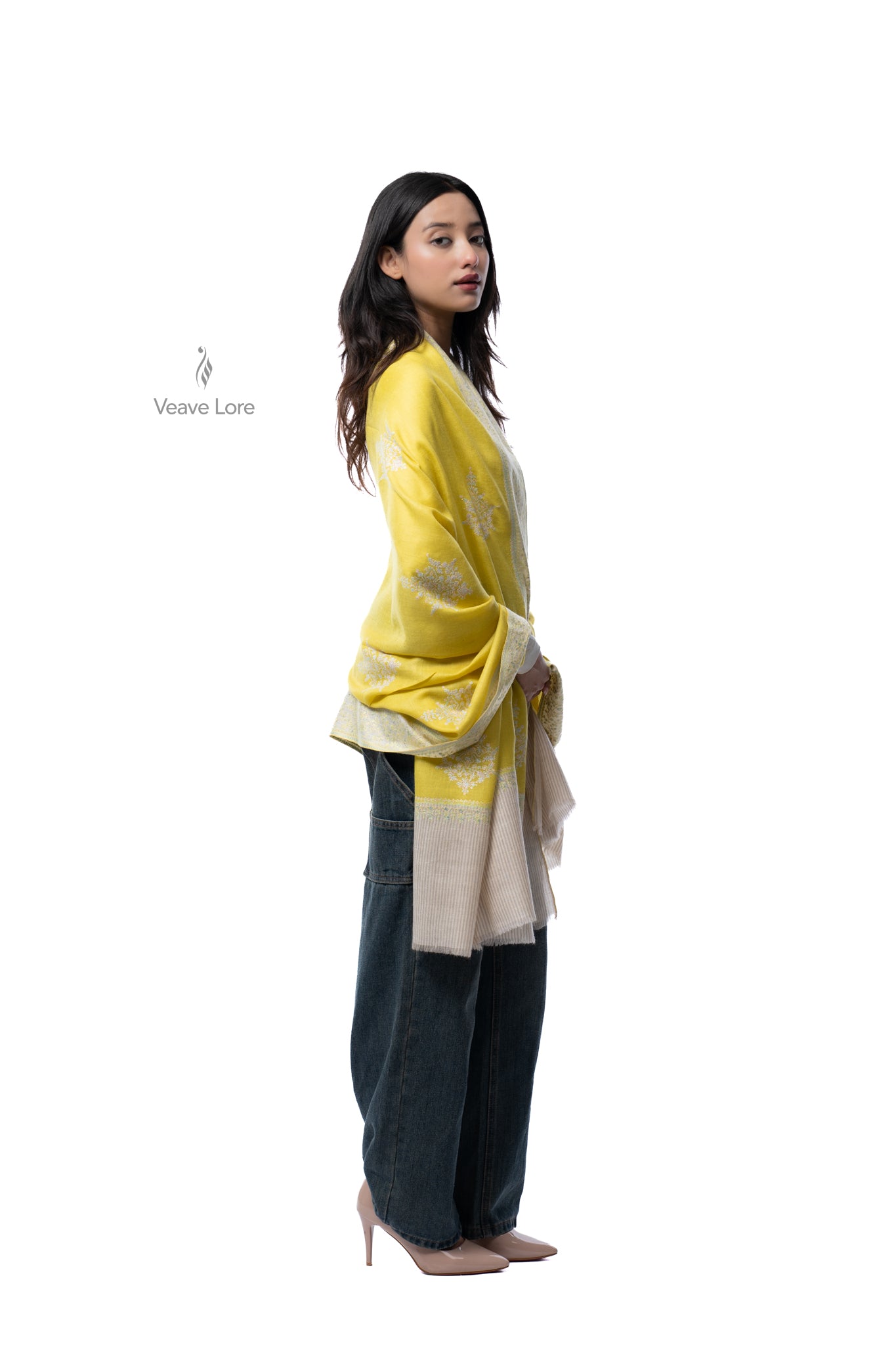 Khurshid Lace Pashmina Shawl