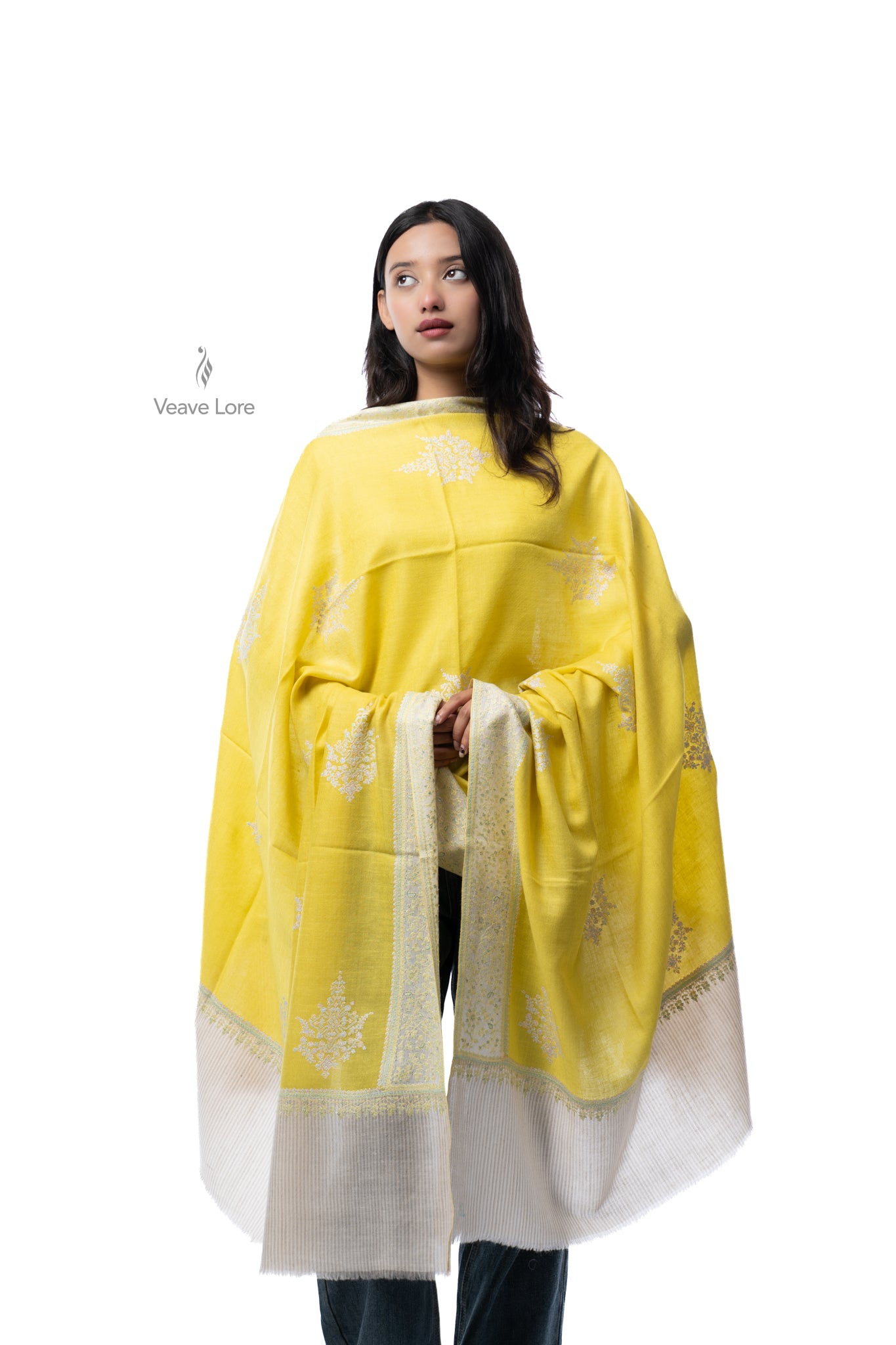 Khurshid Lace Pashmina Shawl