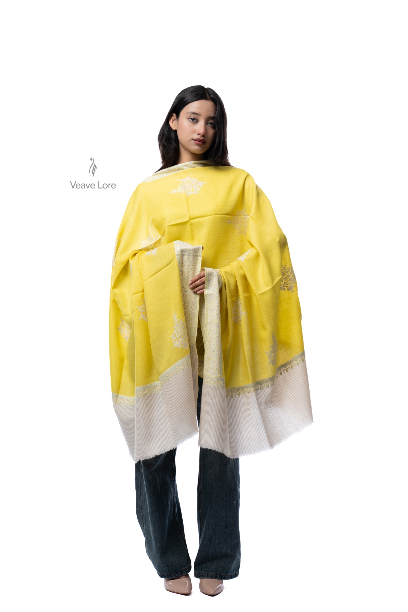 Khurshid Lace Pashmina Shawl