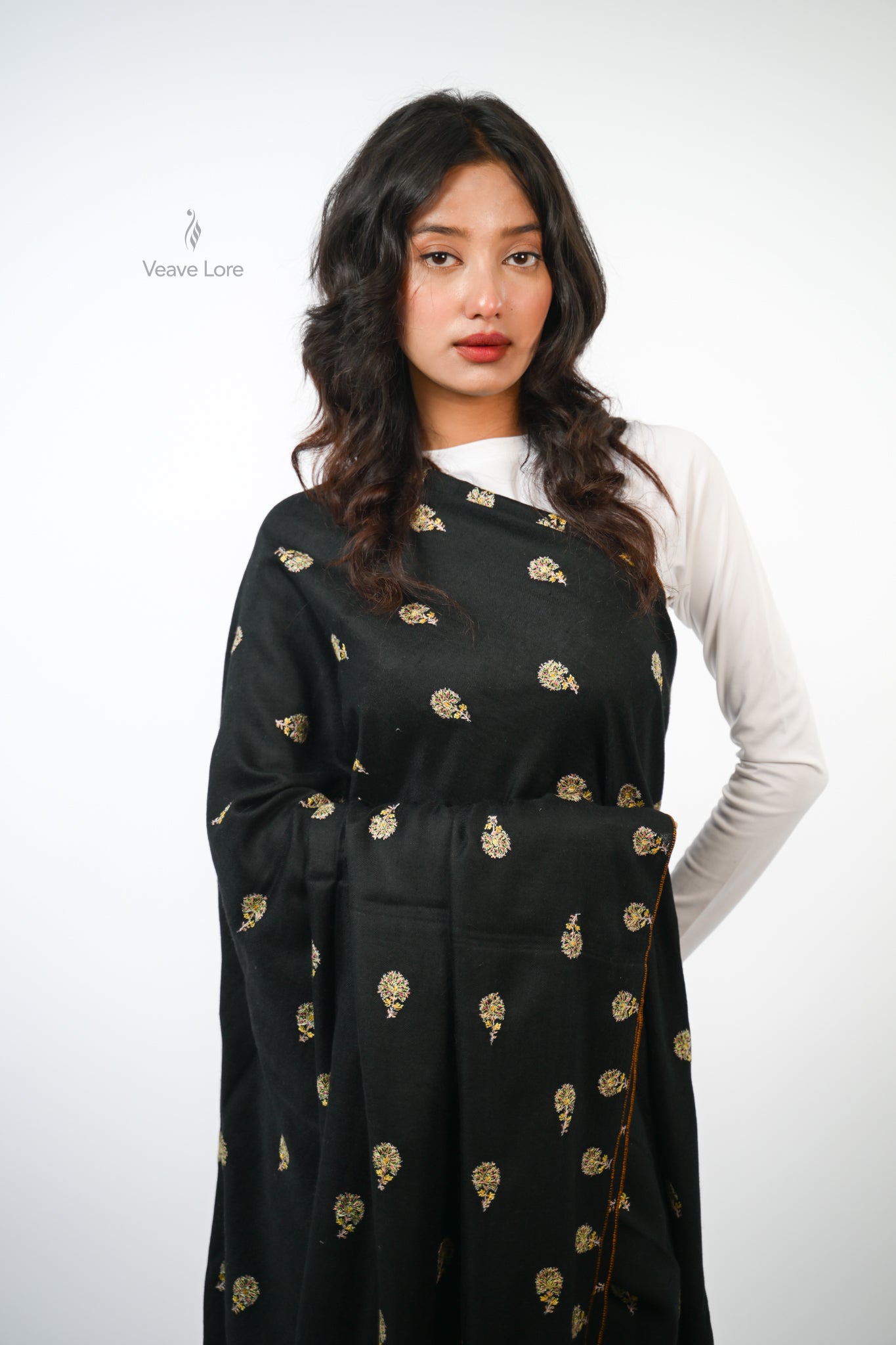Mehfil Onyx Oversized Pashmina Shawl