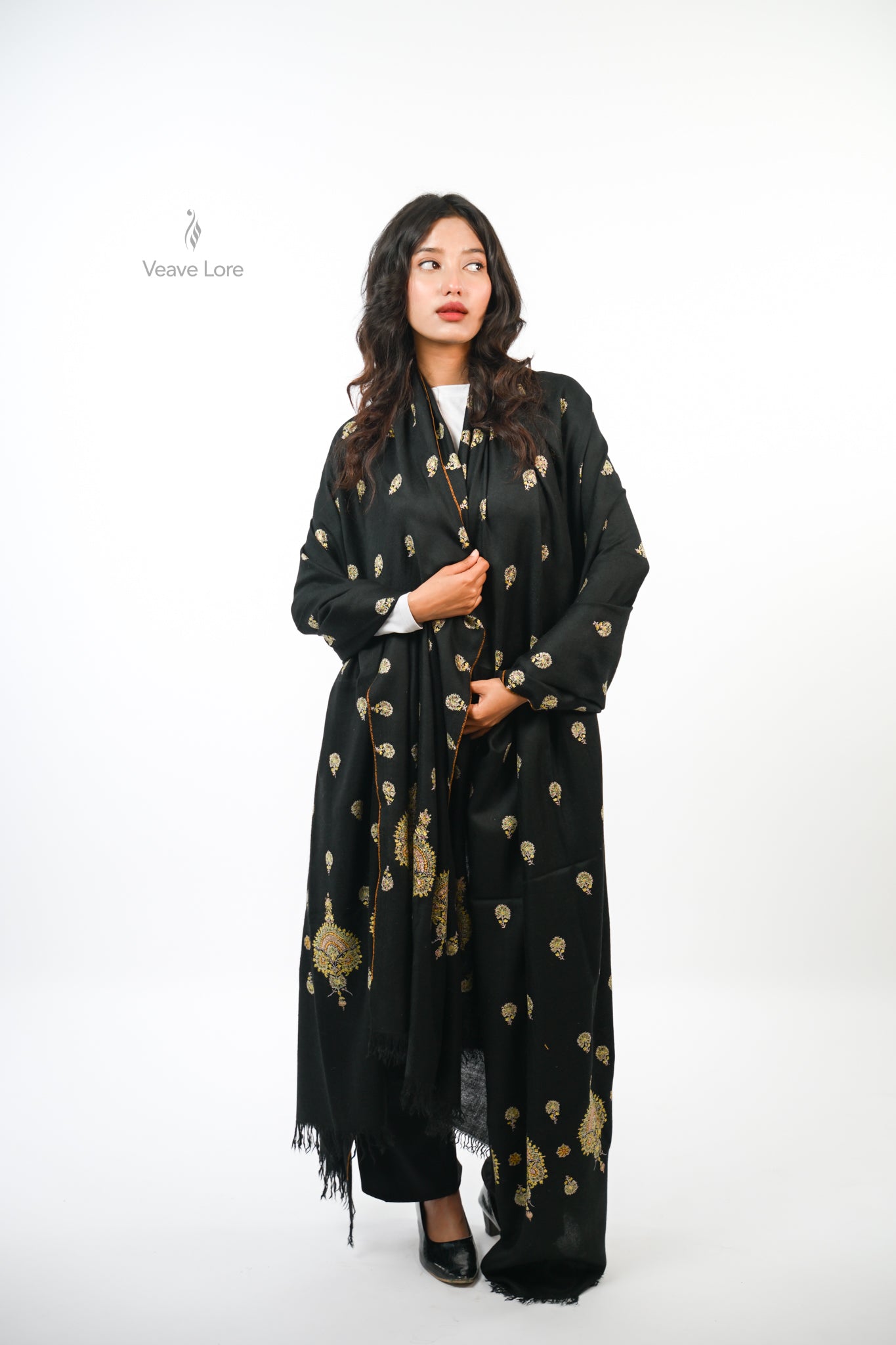 Mehfil Onyx Oversized Pashmina Shawl