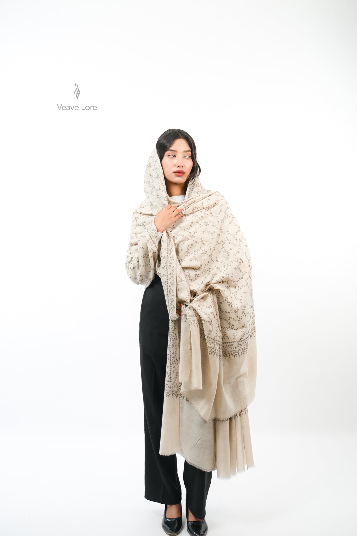 Yasmin Frost Oversized Pashmina Shawl