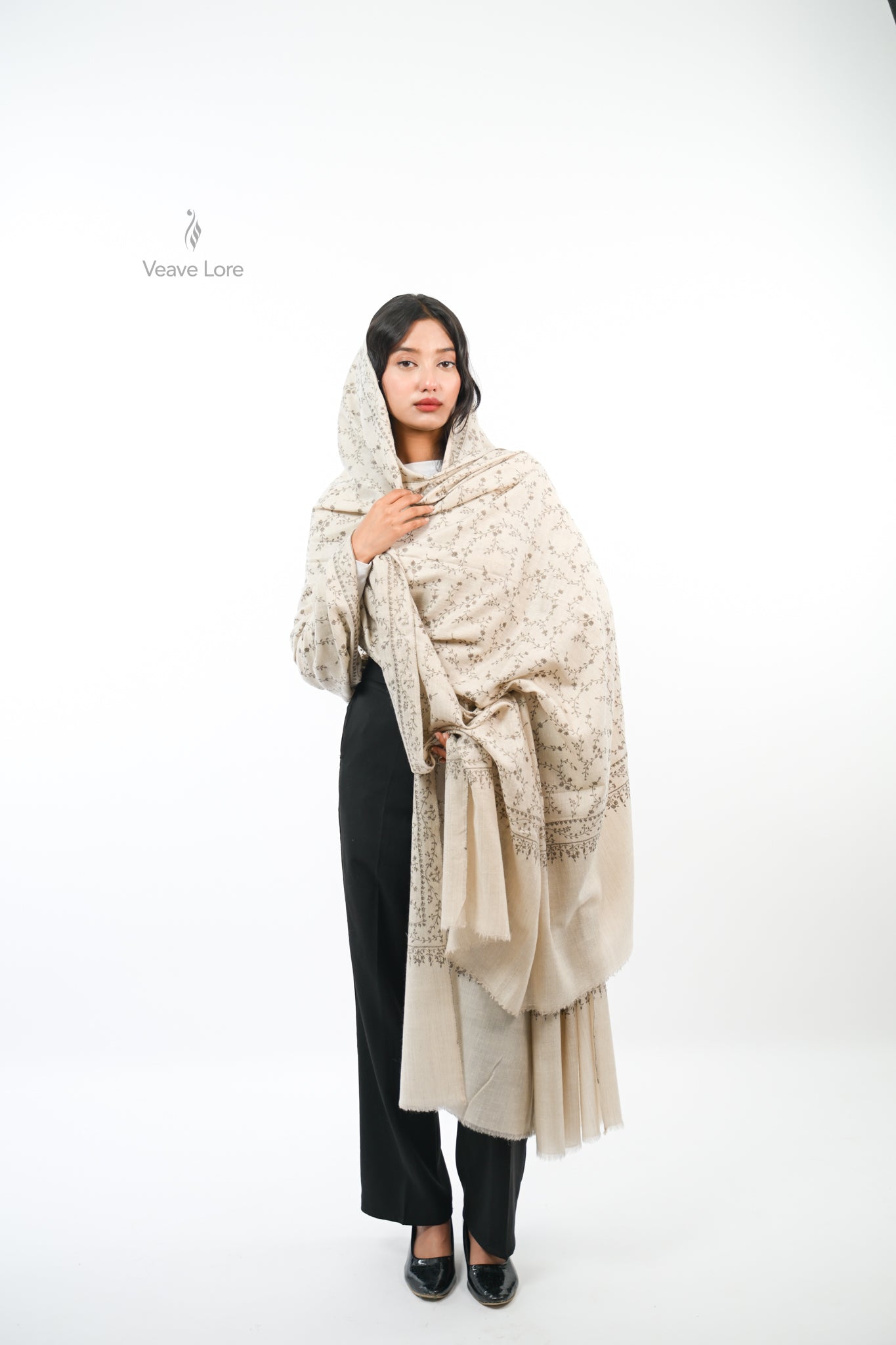 Yasmin Frost Oversized Pashmina Shawl