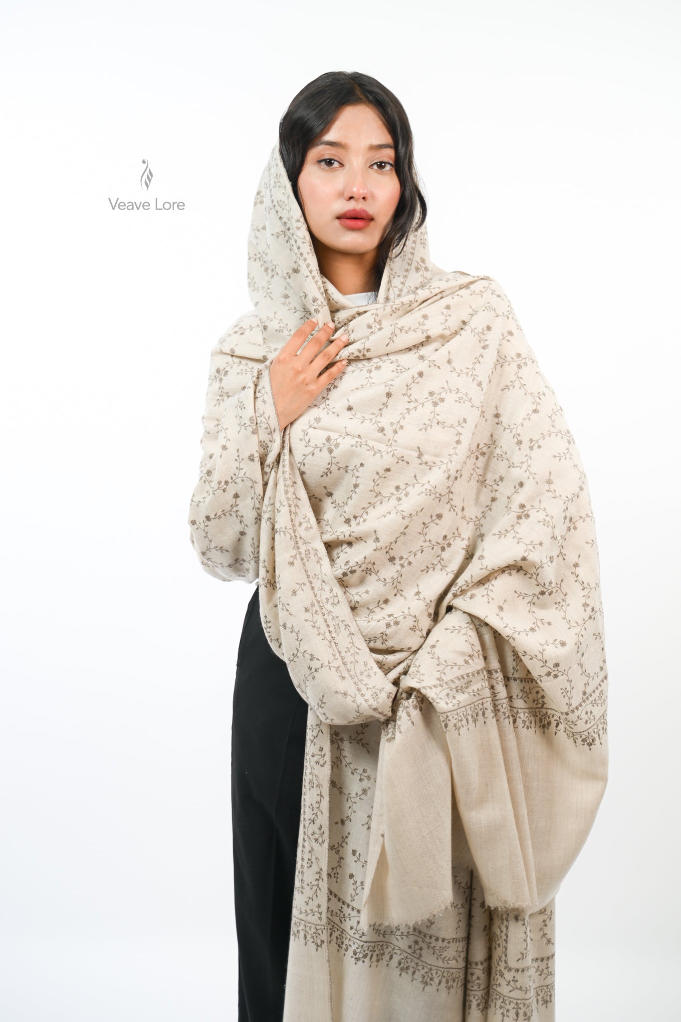 Yasmin Frost Oversized Pashmina Shawl