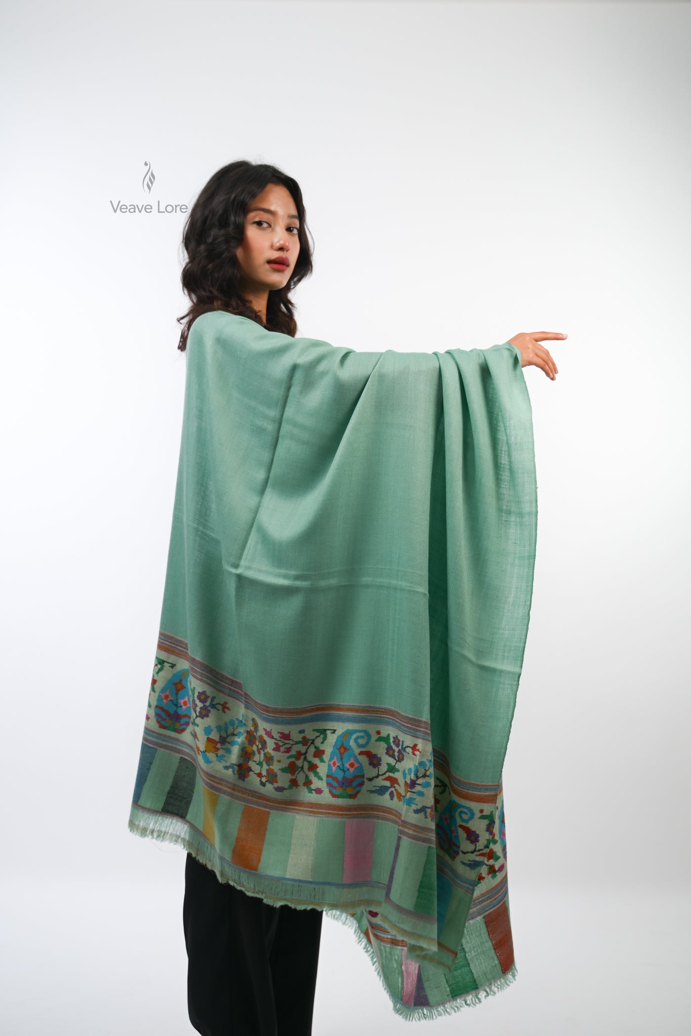 Sabzazaar The Verdant Meadow Pashmina Shawl