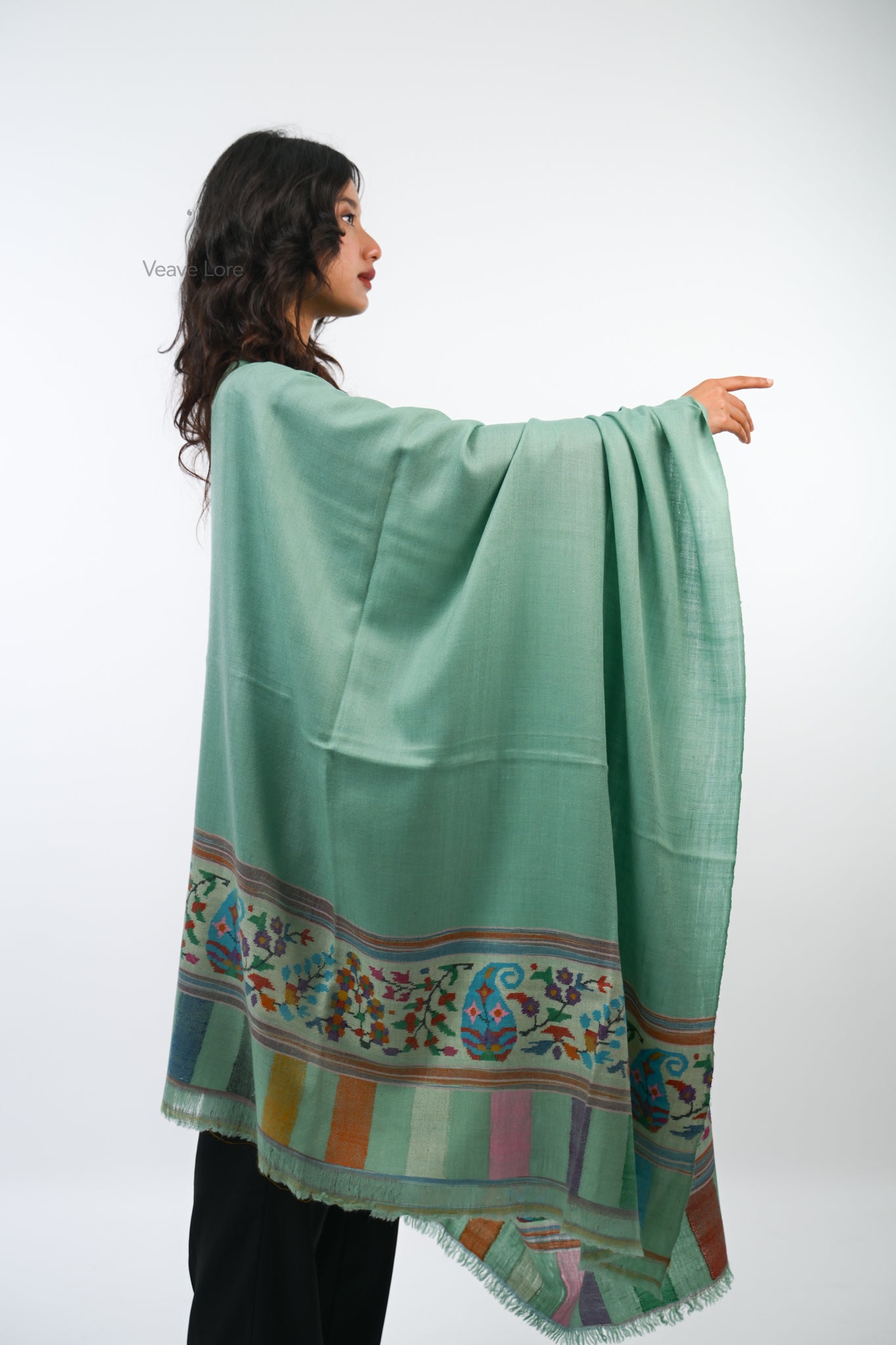 Sabzazaar The Verdant Meadow Pashmina Shawl