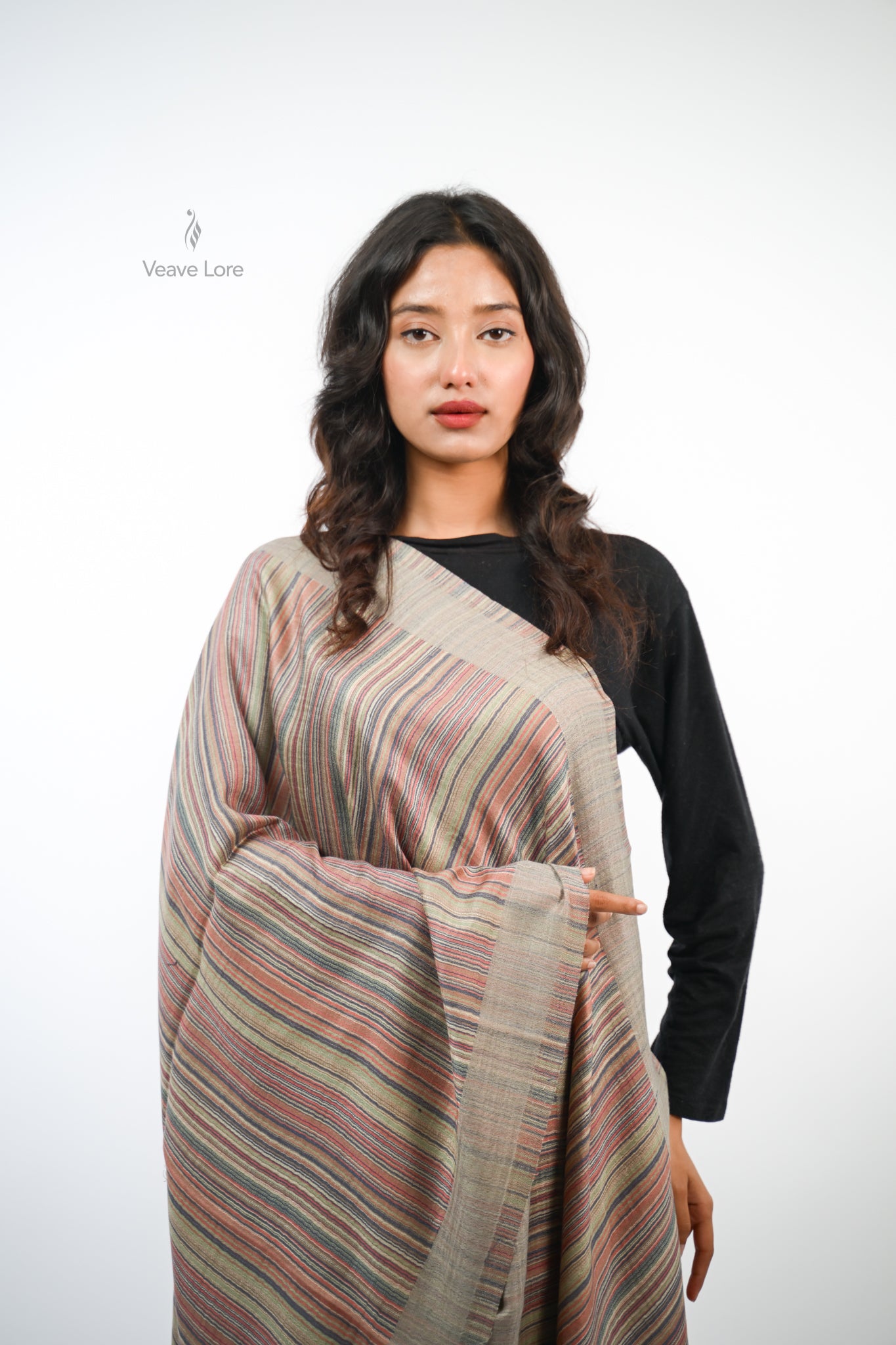 Cipher Stripe Reversible Stole