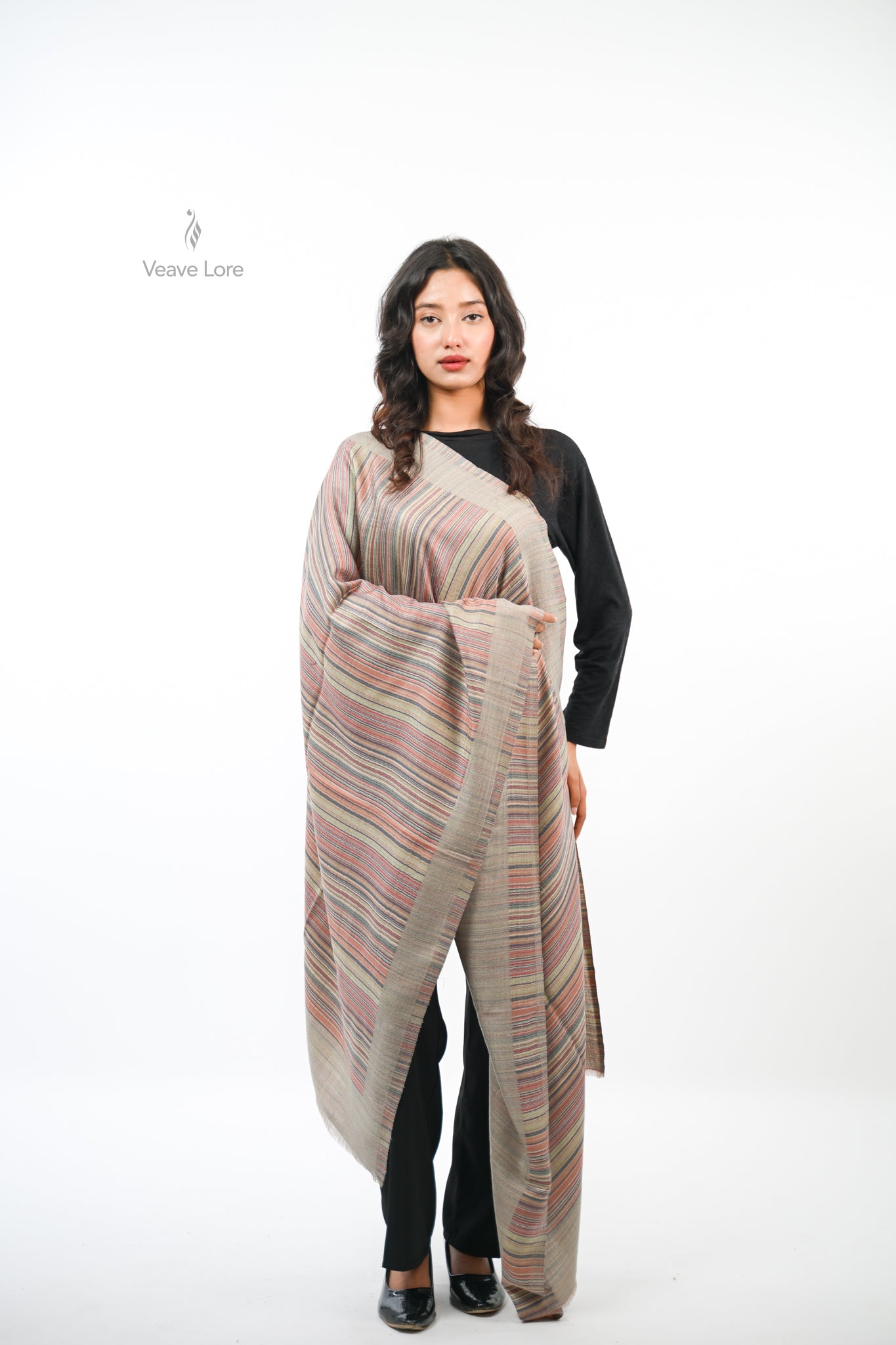 Cipher Stripe Reversible Stole