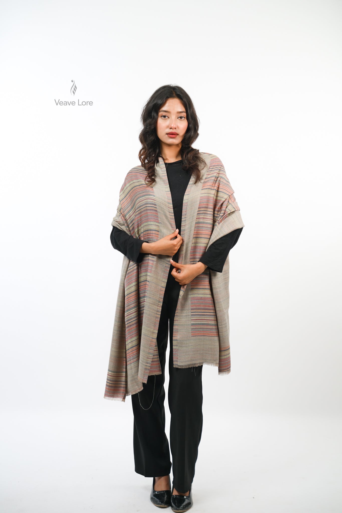 Cipher Stripe Reversible Stole