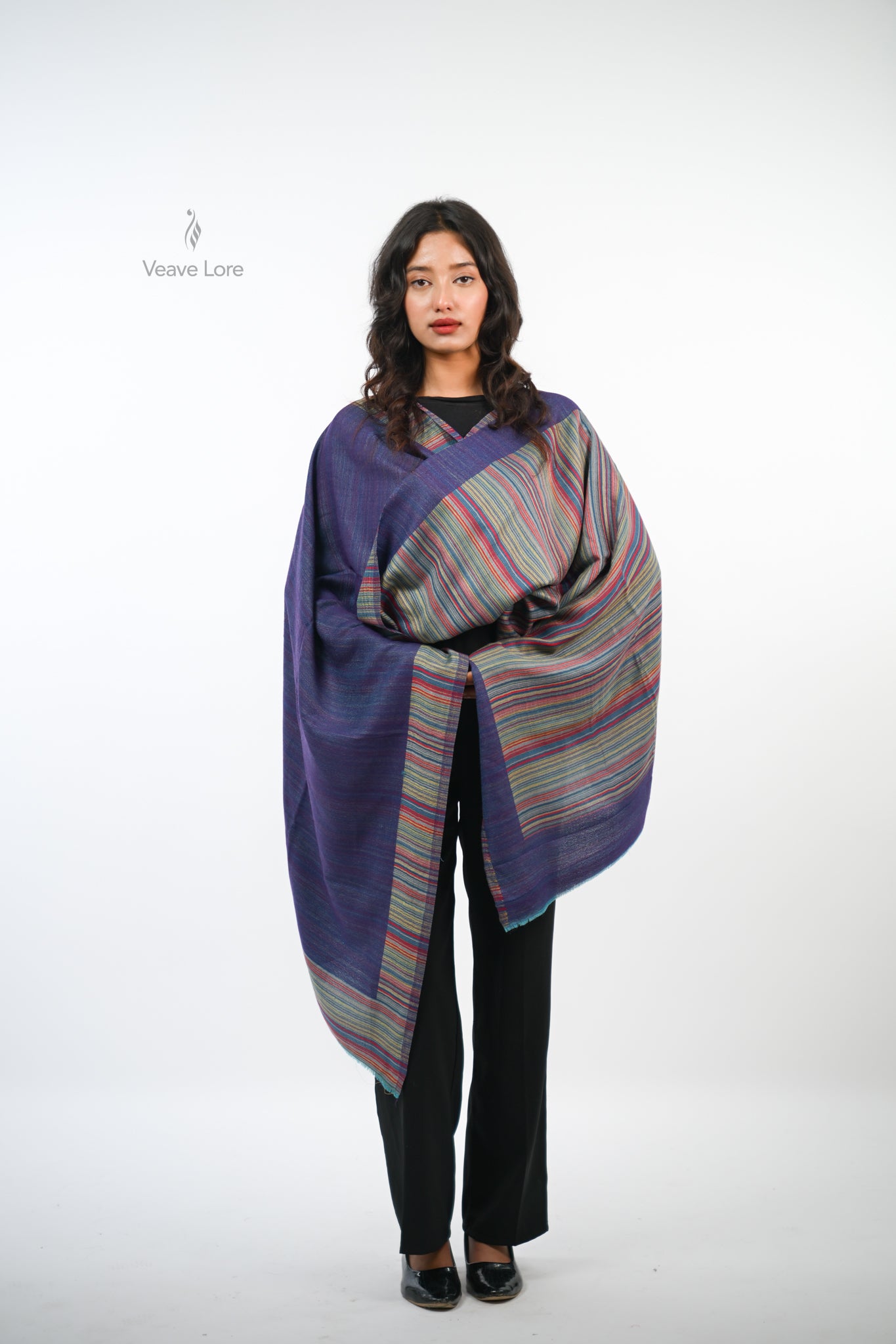 Cipher Stripe Reversible Stole
