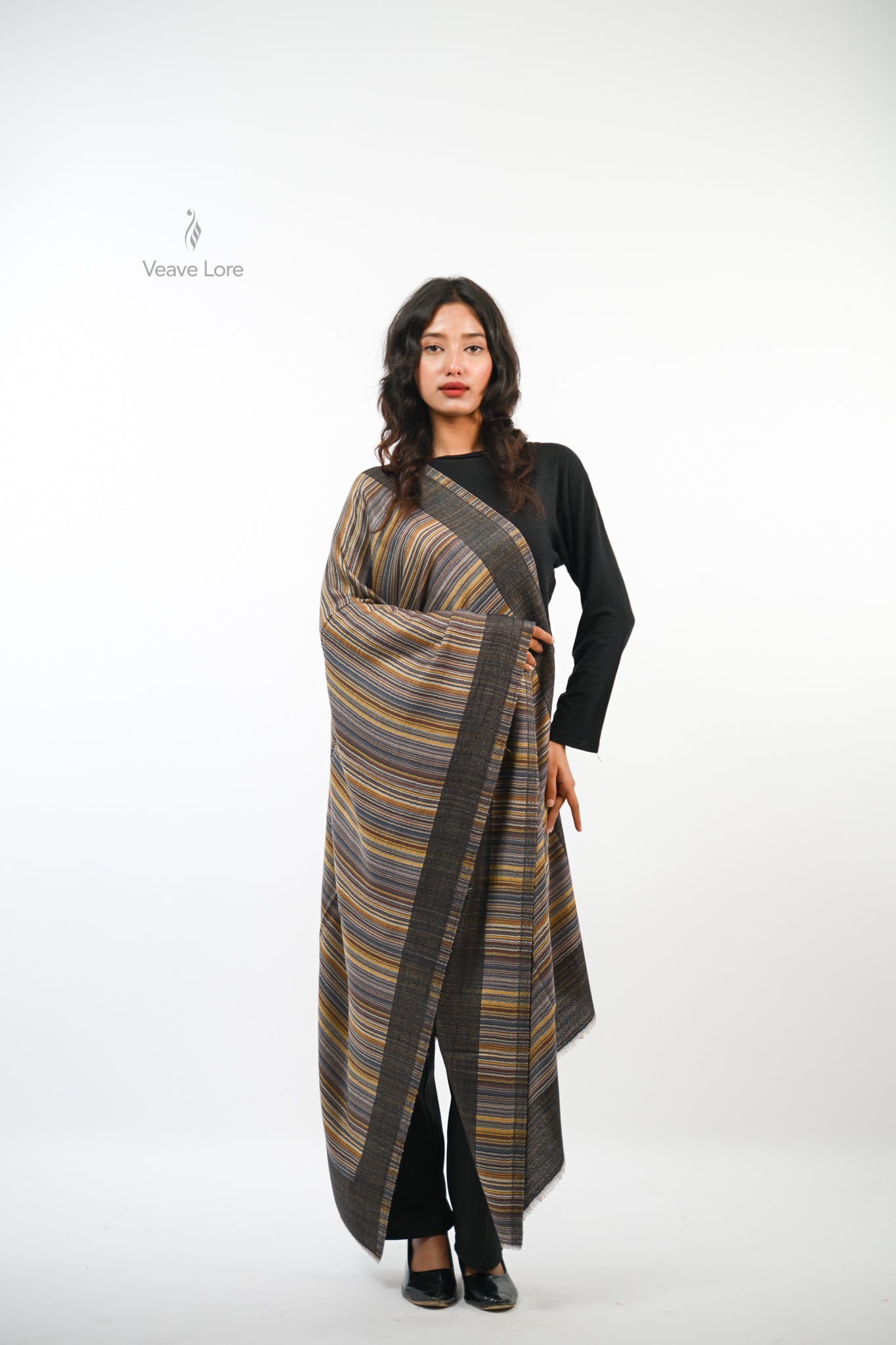 Cipher Stripe Reversible Stole
