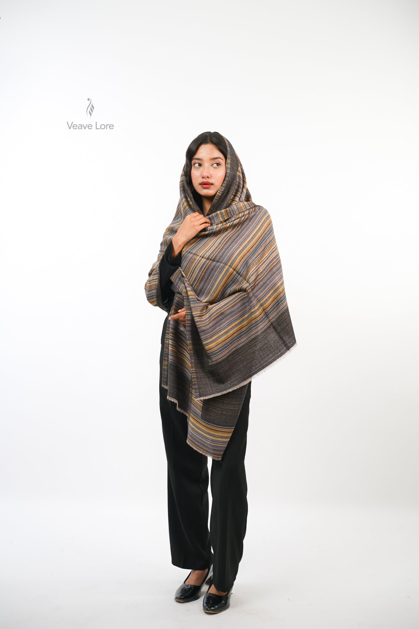 Cipher Stripe Reversible Stole