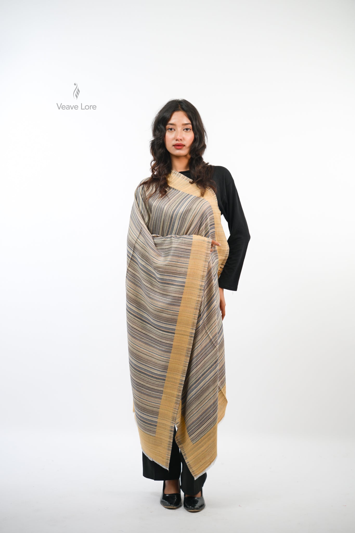 Cipher Stripe Reversible Stole