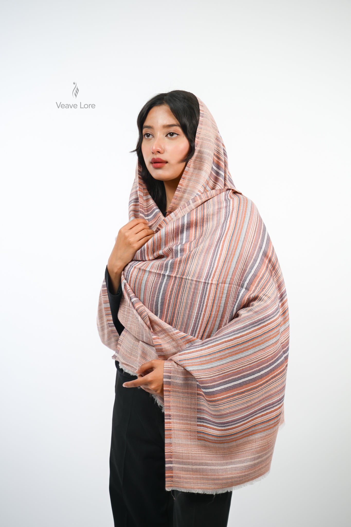 Cipher Stripe Reversible Stole