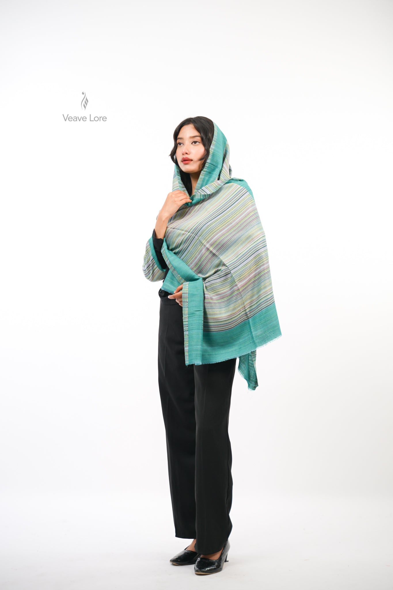 Cipher Stripe Reversible Stole