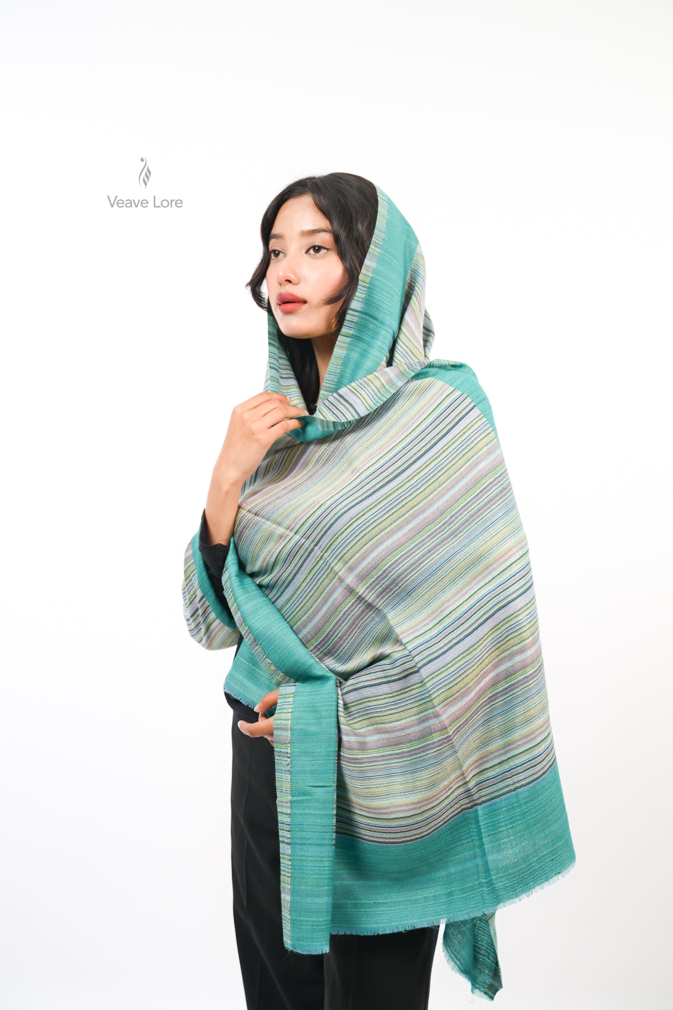 Cipher Stripe Reversible Stole